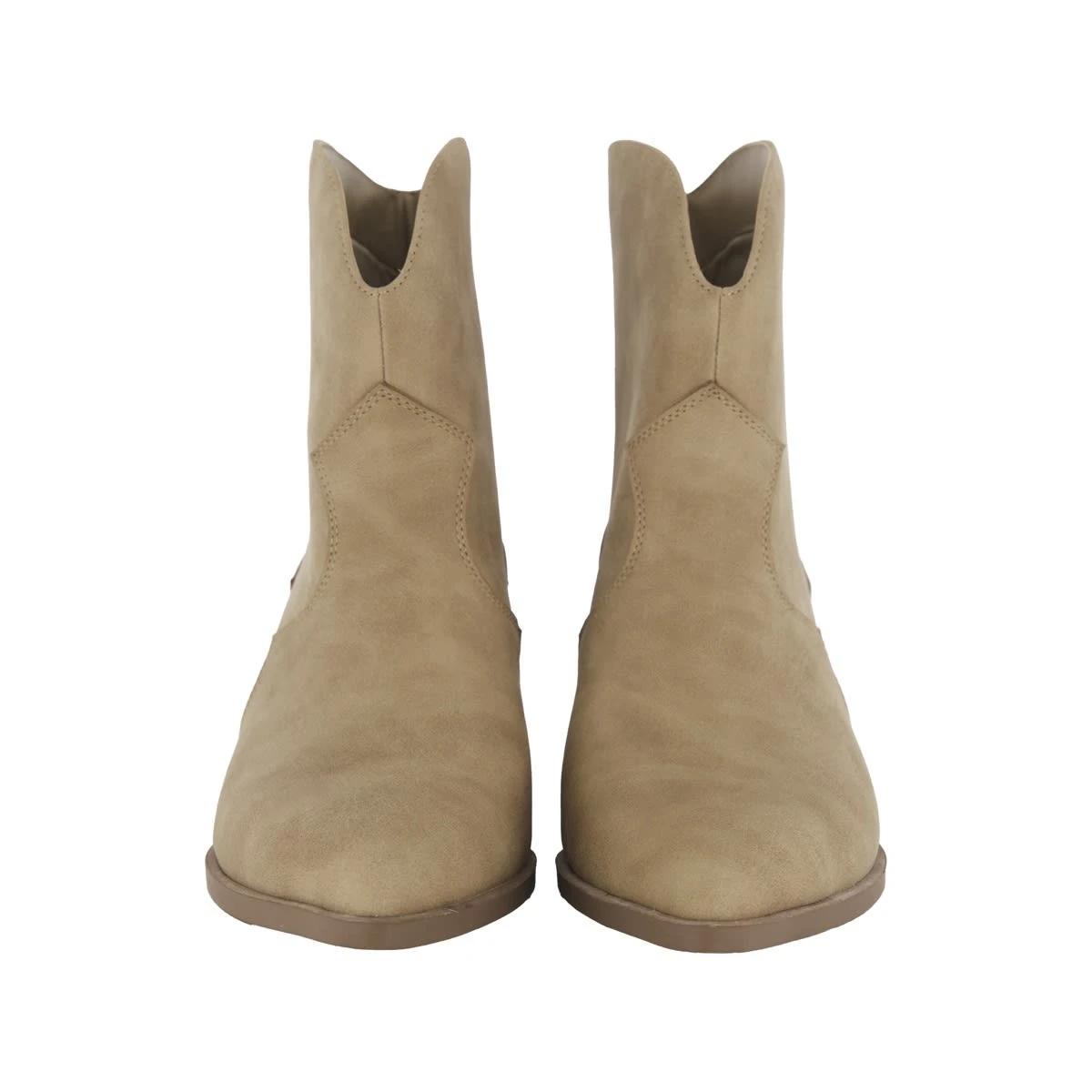 2 Western Block Heel Boots Bge Taupe, 2 of 4