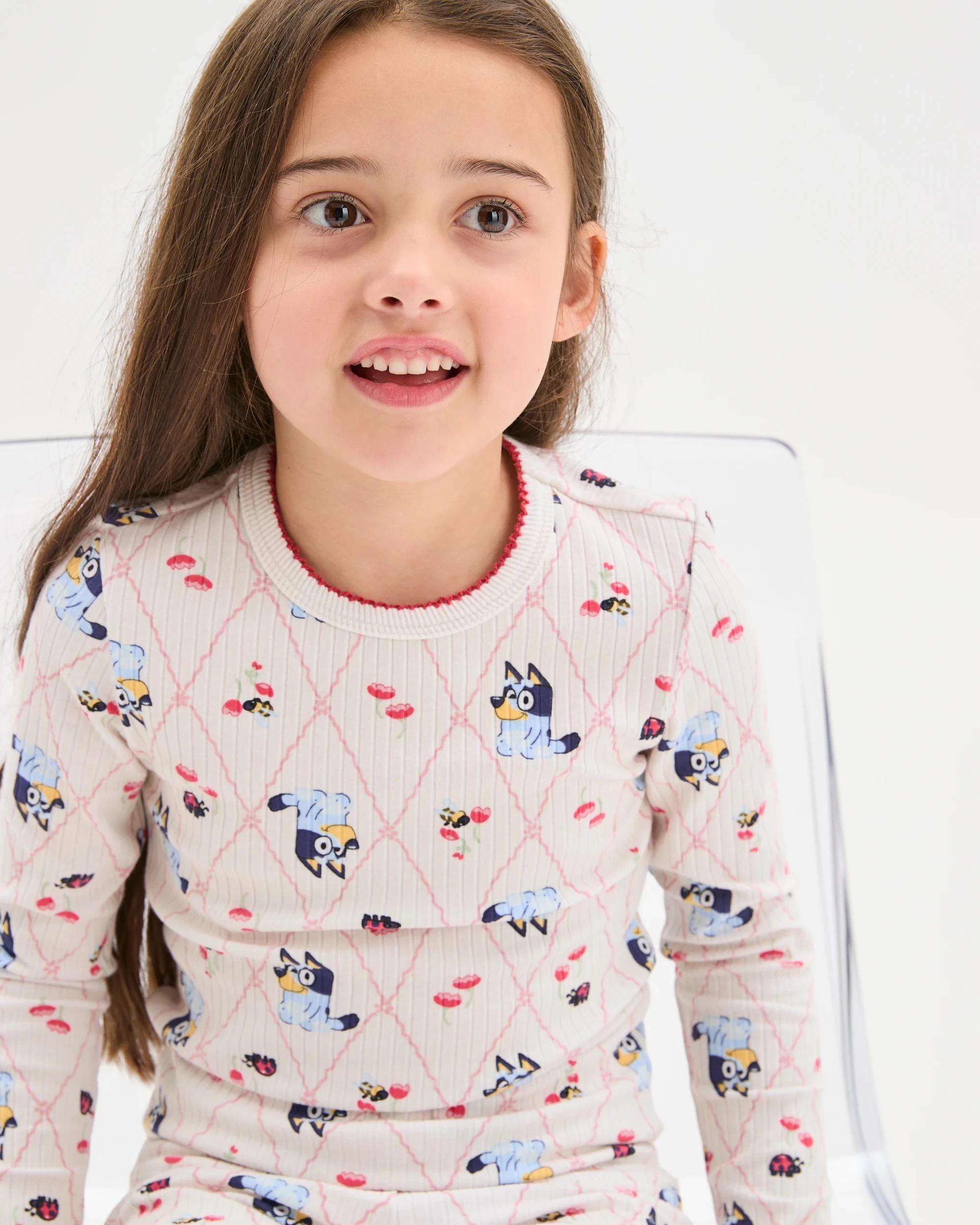 2 Bluey Younger Girls Elevated Knit Pyjama Set BLUEY, 2 of 7