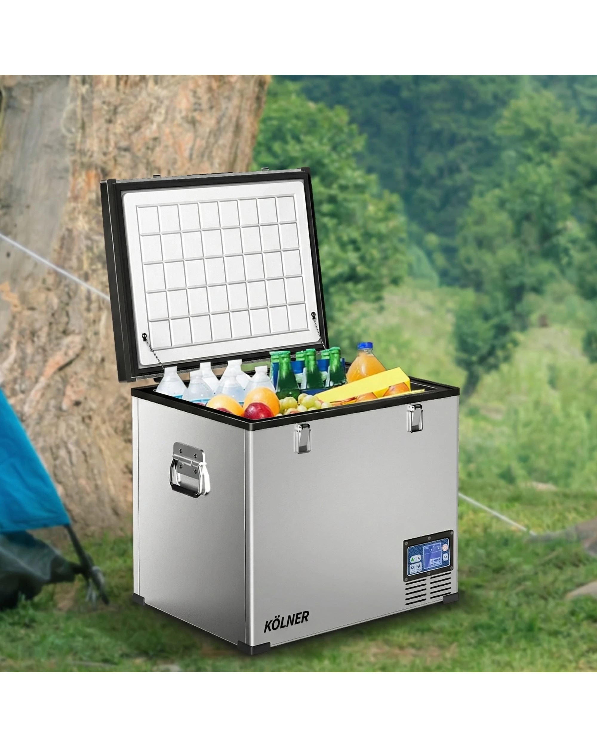 2 Kolner 75L Portable Fridge Cooler Freezer Refrigerator Camping Car Travel Stainless Steel - Silver, 2 of 7