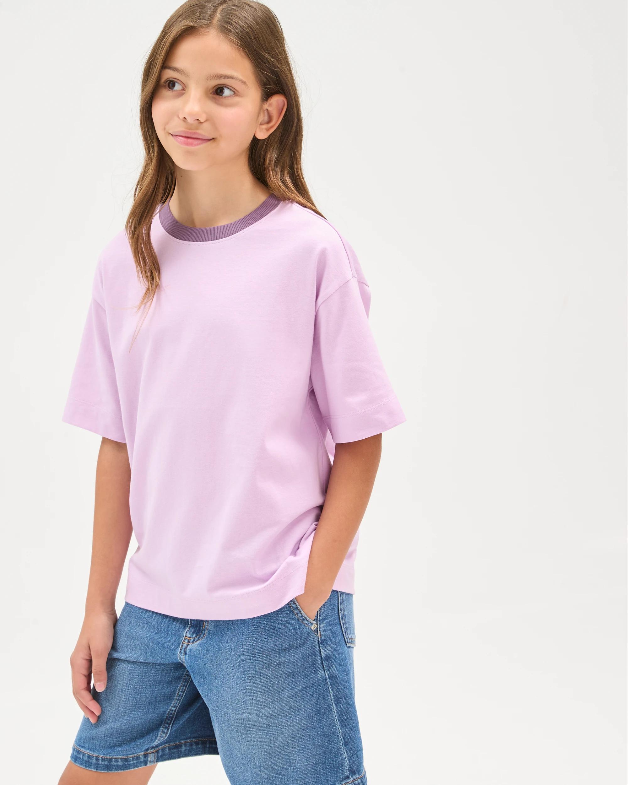 4 Target Kids Organic Cotton Heavyweight Oversized Washed T-Shirt PURPLE, 4 of 7