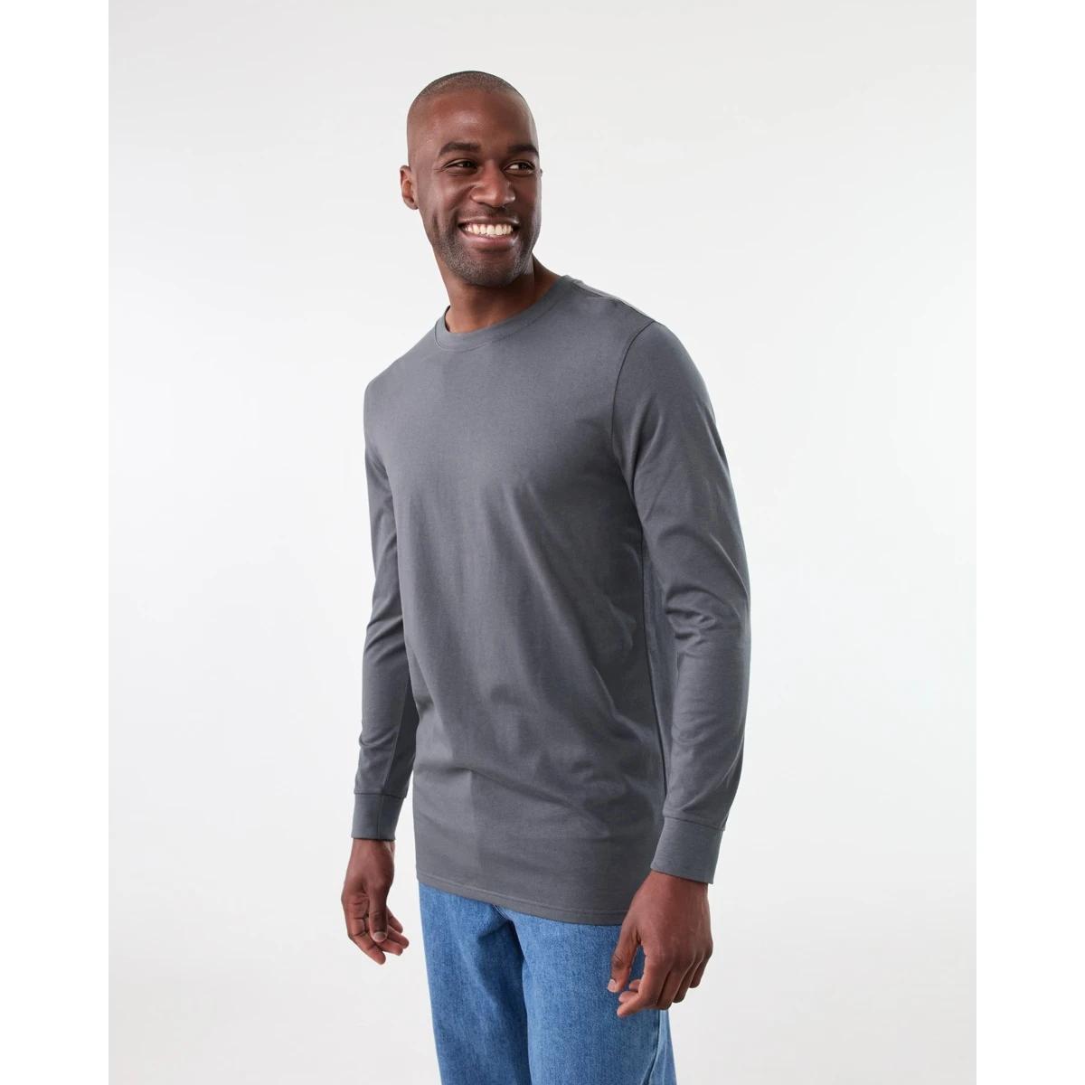2 Long Sleeve Longline T-shirt Gry Lava, 2 of 6