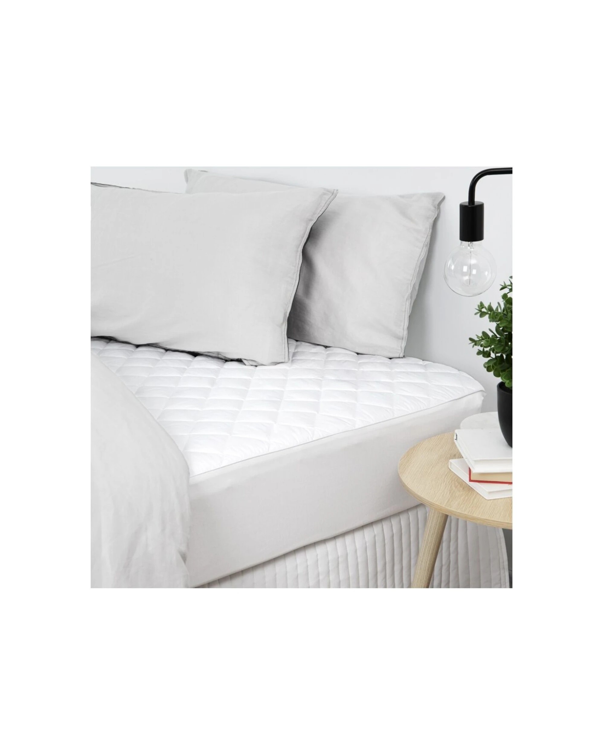 2 Tontine Classic Comfort Cool Dry Mattress Protector Climate Control - White, 2 of 3