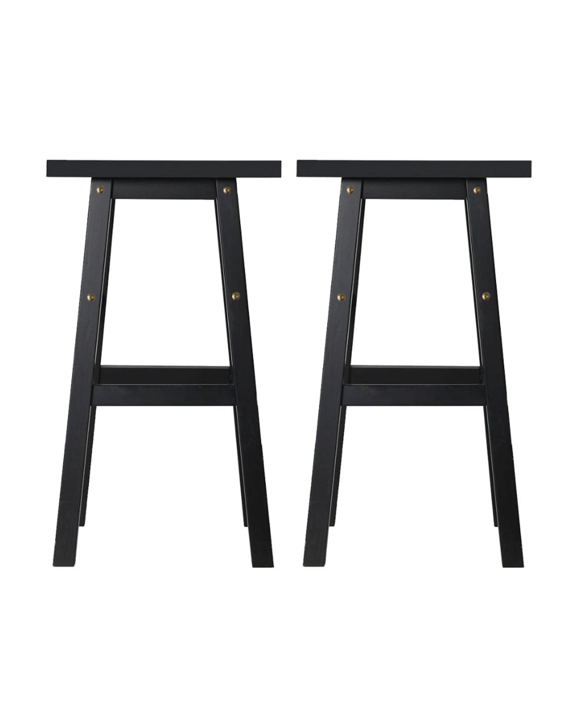 3 Artiss 2x Bar Stools Kitchen Chairs Wooden - Black, 3 of 8