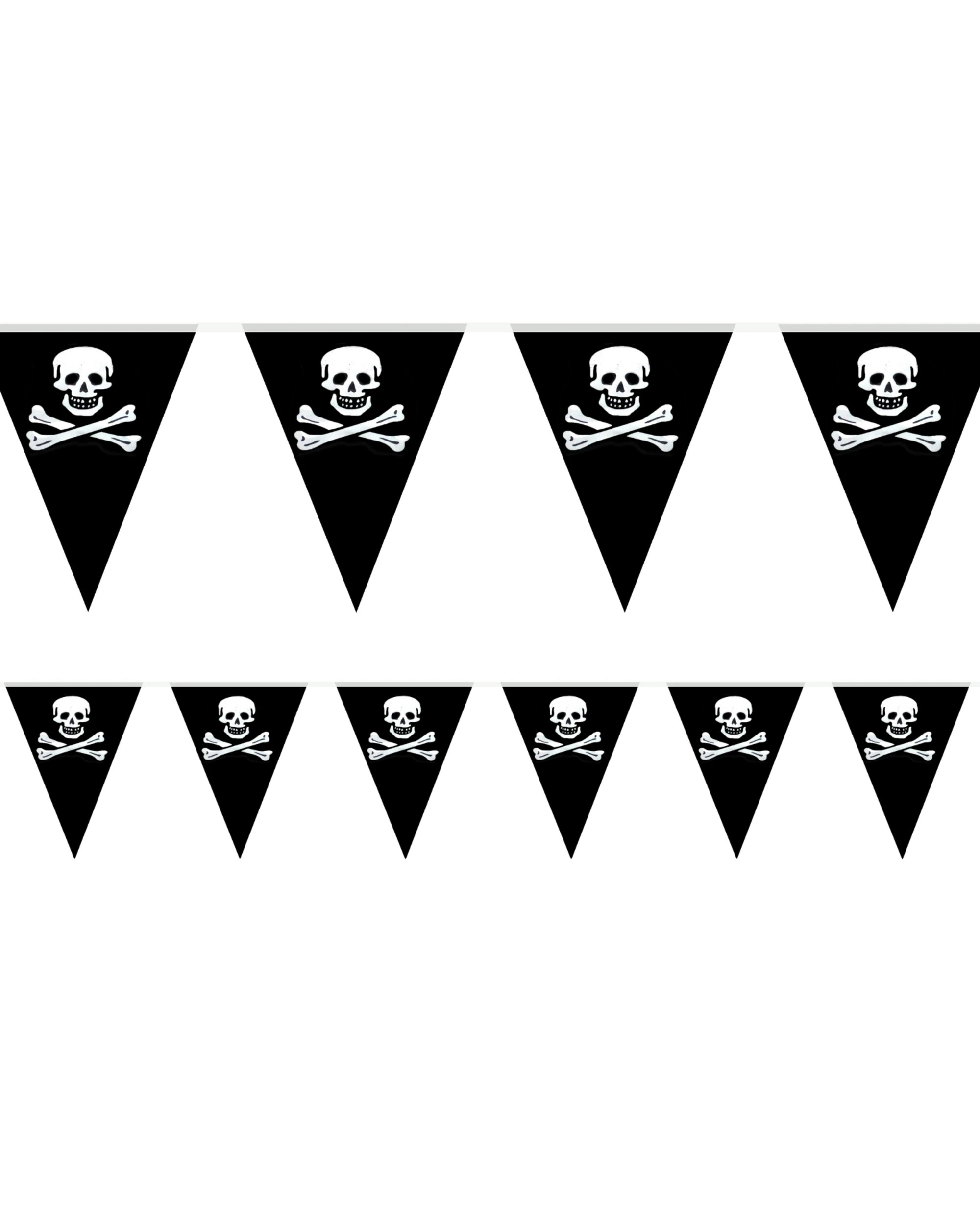 1 JD Party Pirate Skull Flag Banner - Black, 1 of 3