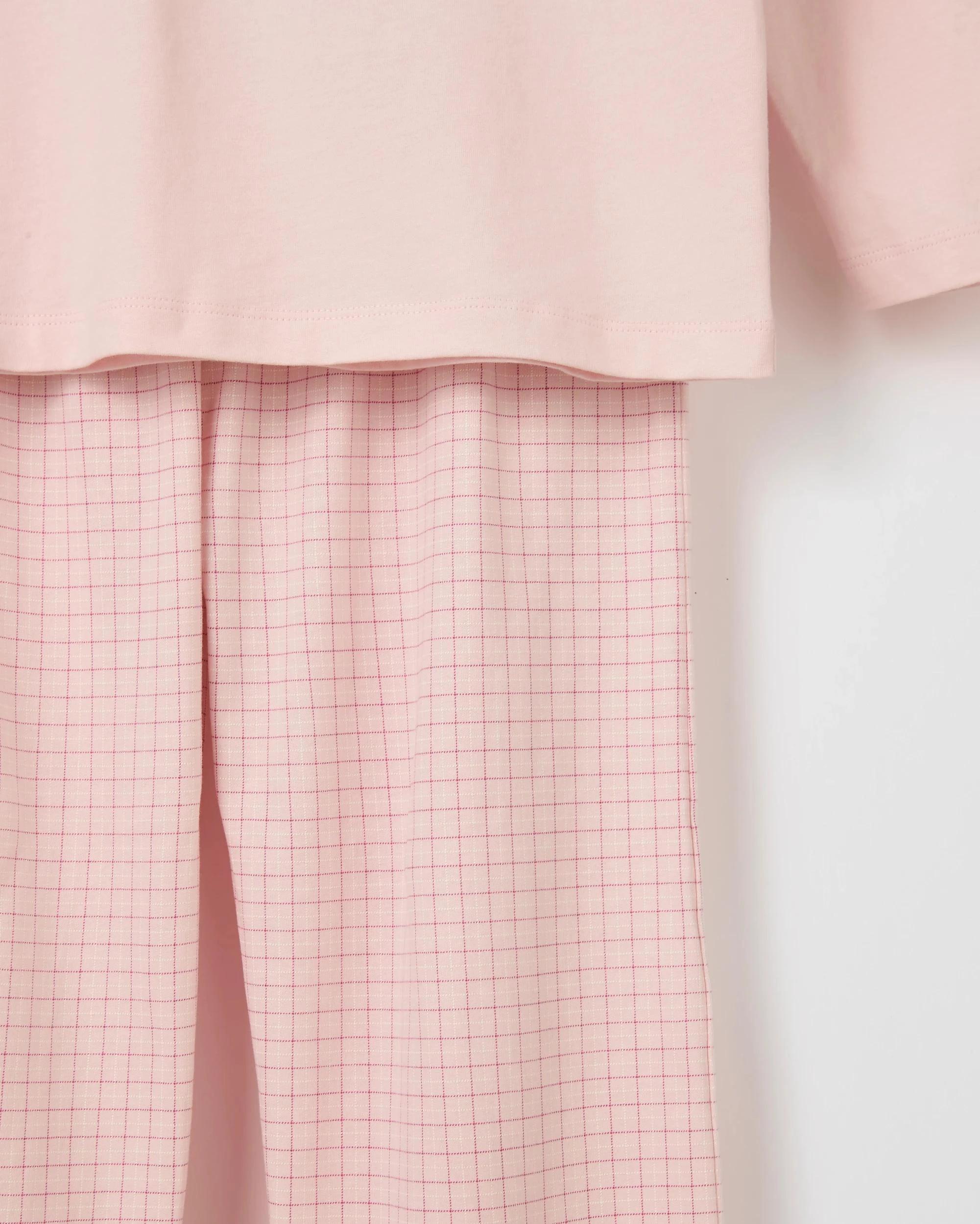 3 Target Kids Australian Cotton Older Girls Knit Pyjama Set PINK PANCAKE, 3 of 4