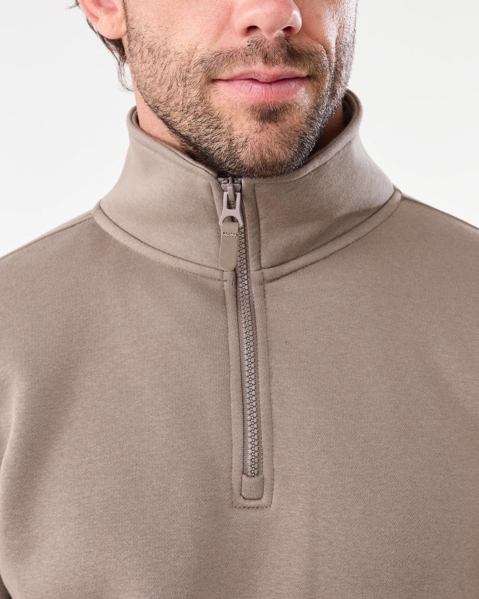 5 Quarter Zip Sweatshirt Brn Drift, 5 of 6