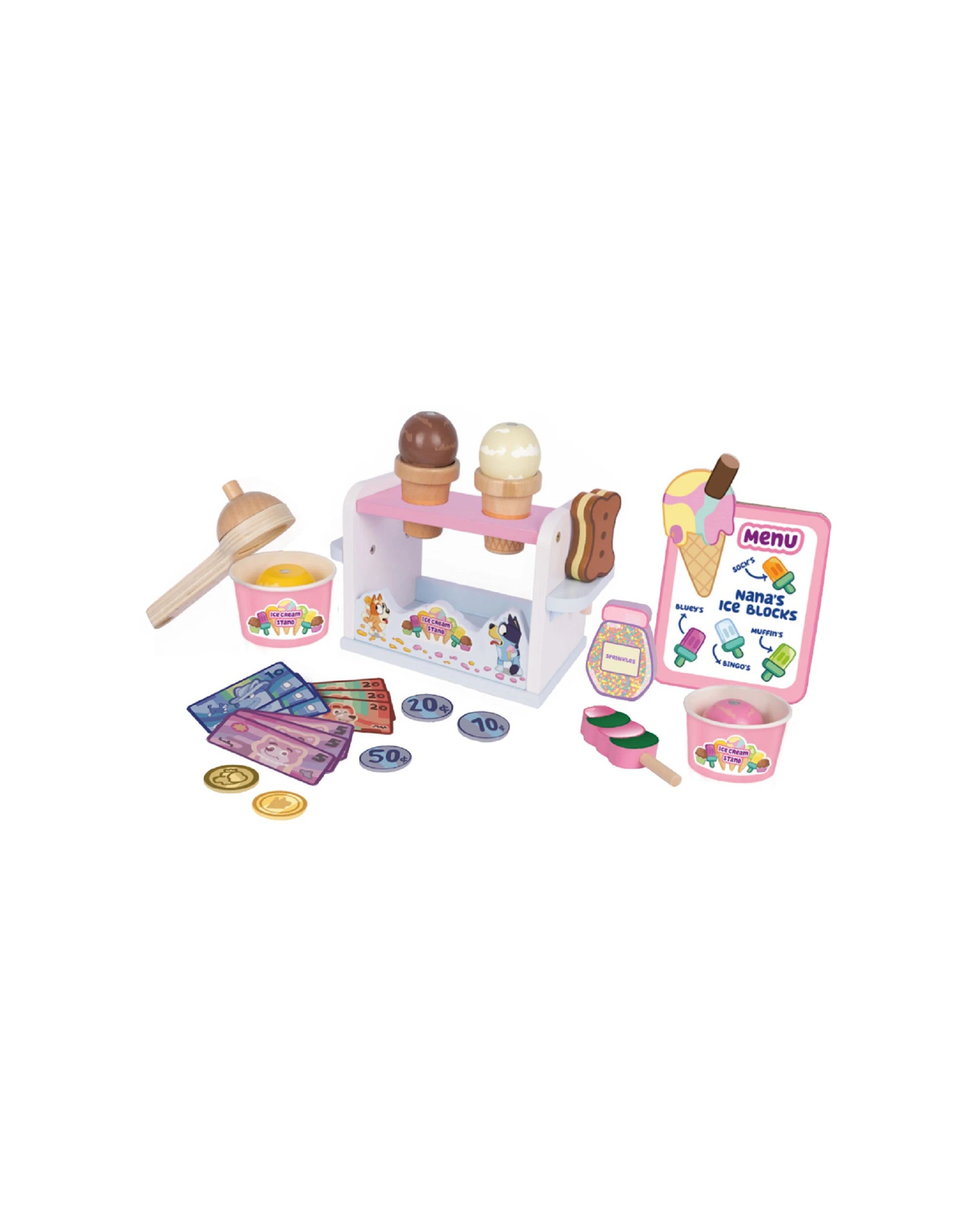 4 Bluey - Wooden 'Ice Cream Set', Kids Activity Set, Learning Game, 28 Pieces, Wooden Toy, Ages 3+ - Multi, 4 of 4