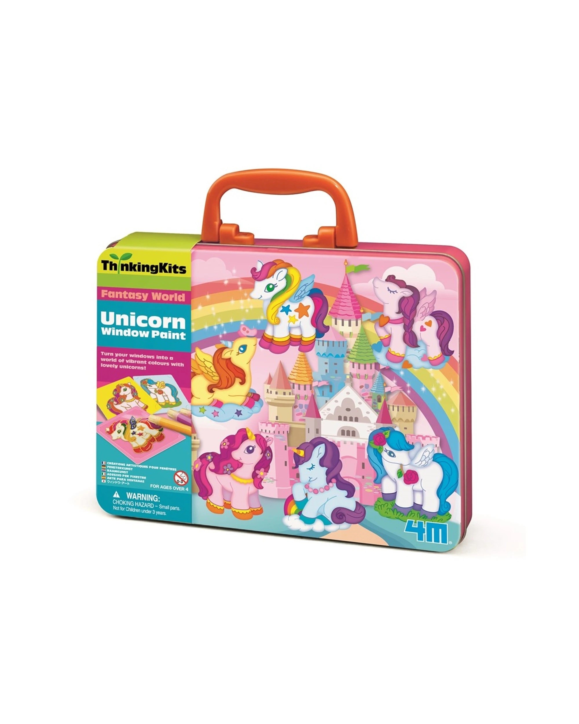 1 4M Thinking Unicorn Window Paints With Carry Case Kids Art Craft Activity, 1 of 3