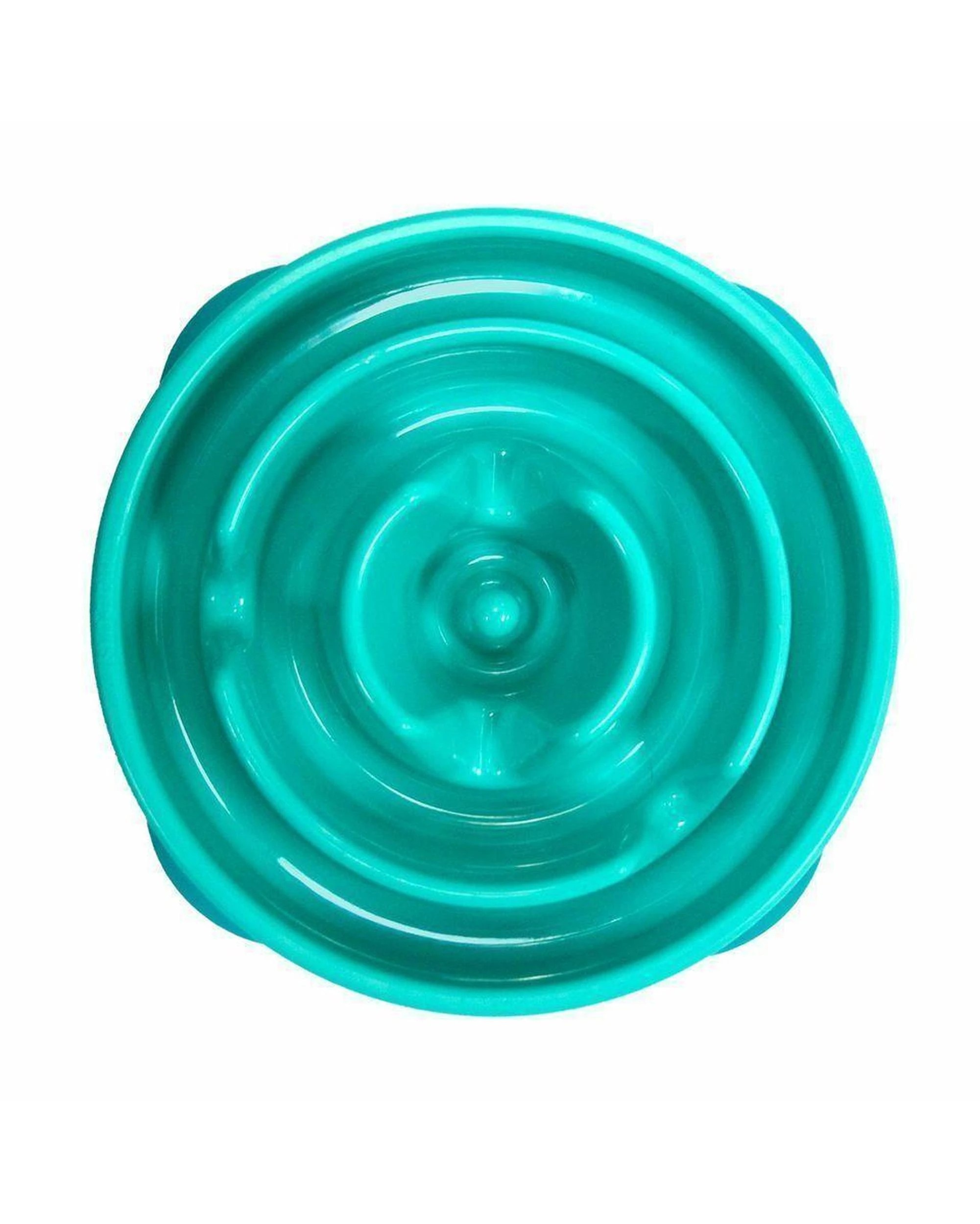 1 Outward Hound Fun Feeder Interactive Slow Bowl Drop for Dogs Teal Mini, 1 of 2