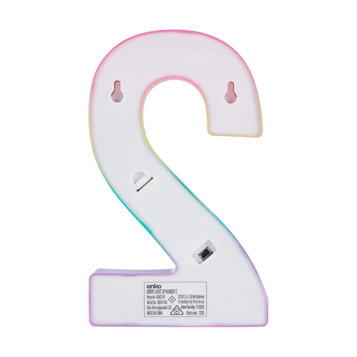 3 Ombre Light Up Number - 2, 3 of 5