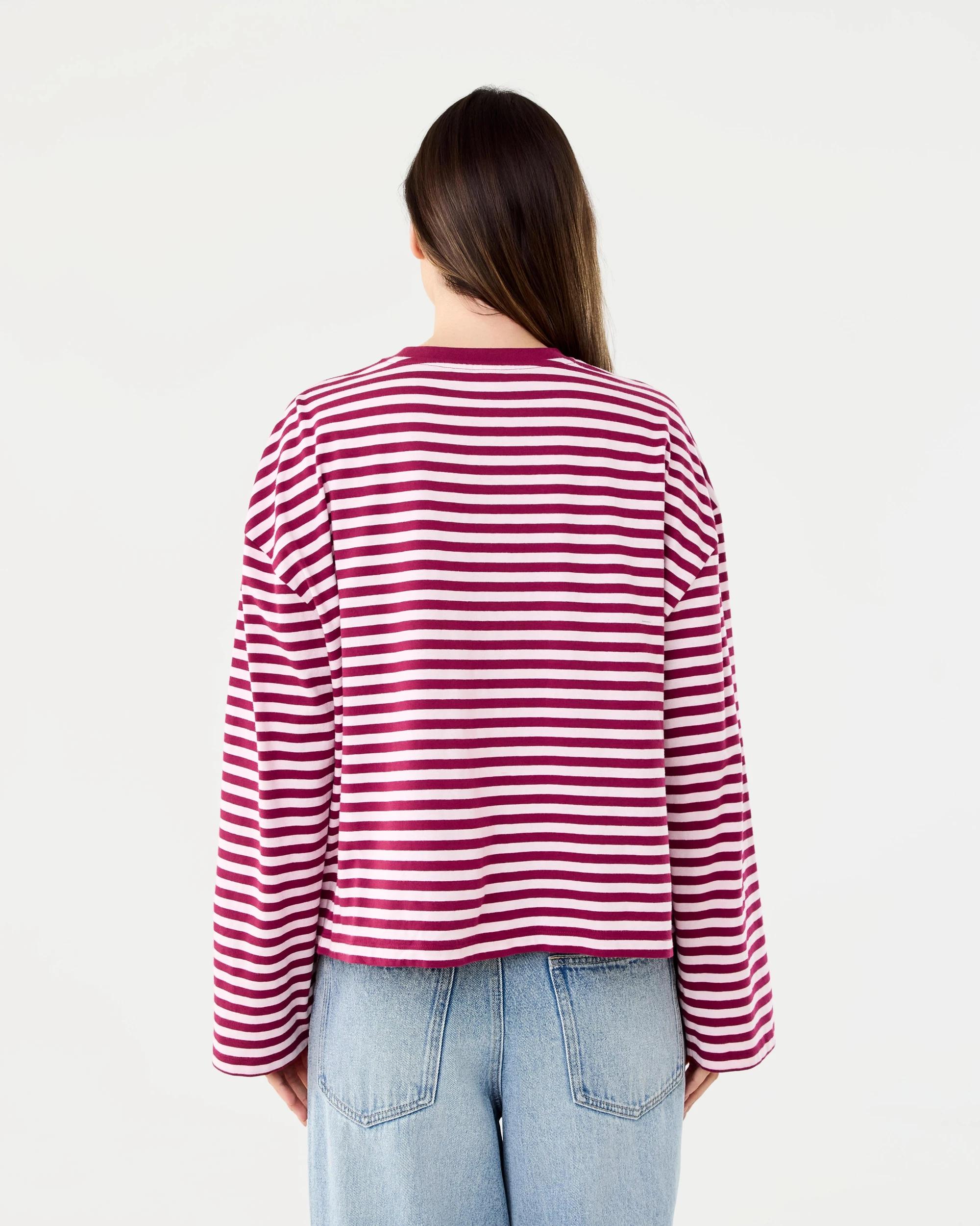 3 Long Sleeve Oversized Boyfriend Print T-shirt Cranstripe, 3 of 6