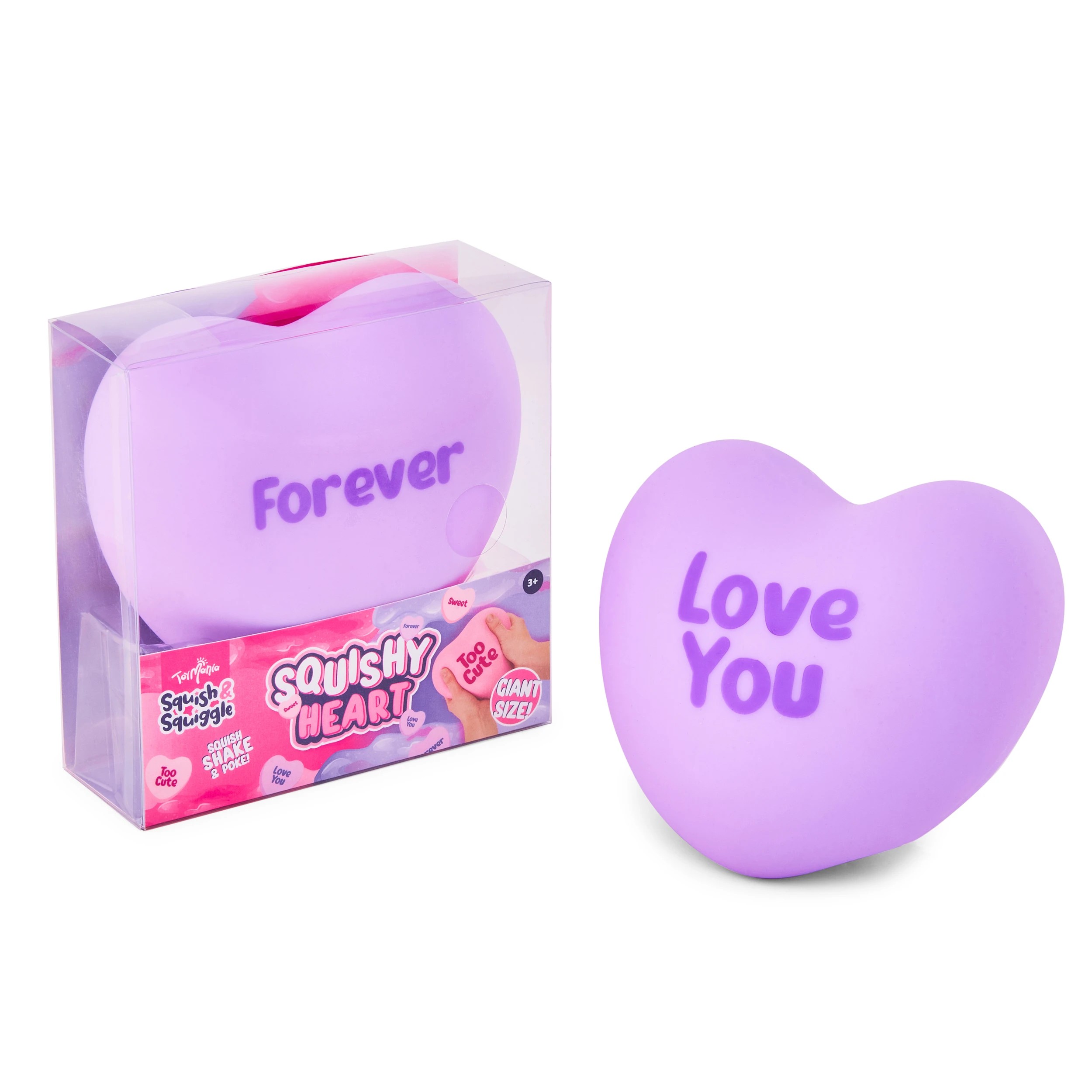 4 ToyMania Squish and Squiggle Squishy Heart - Assorted, 4 of 6