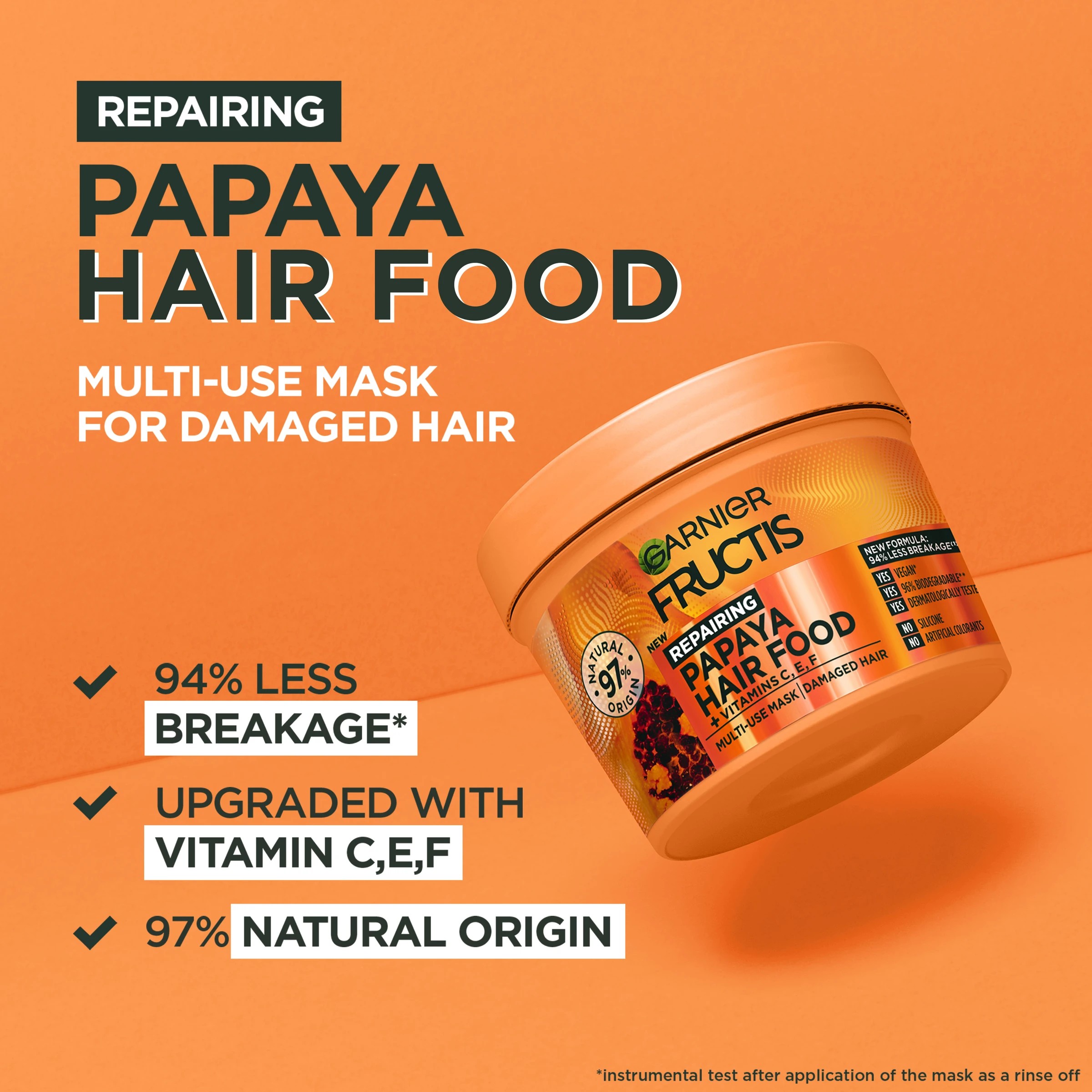 3 Garnier Fructis Repairing Papaya Hair Food 390ml, 3 of 8