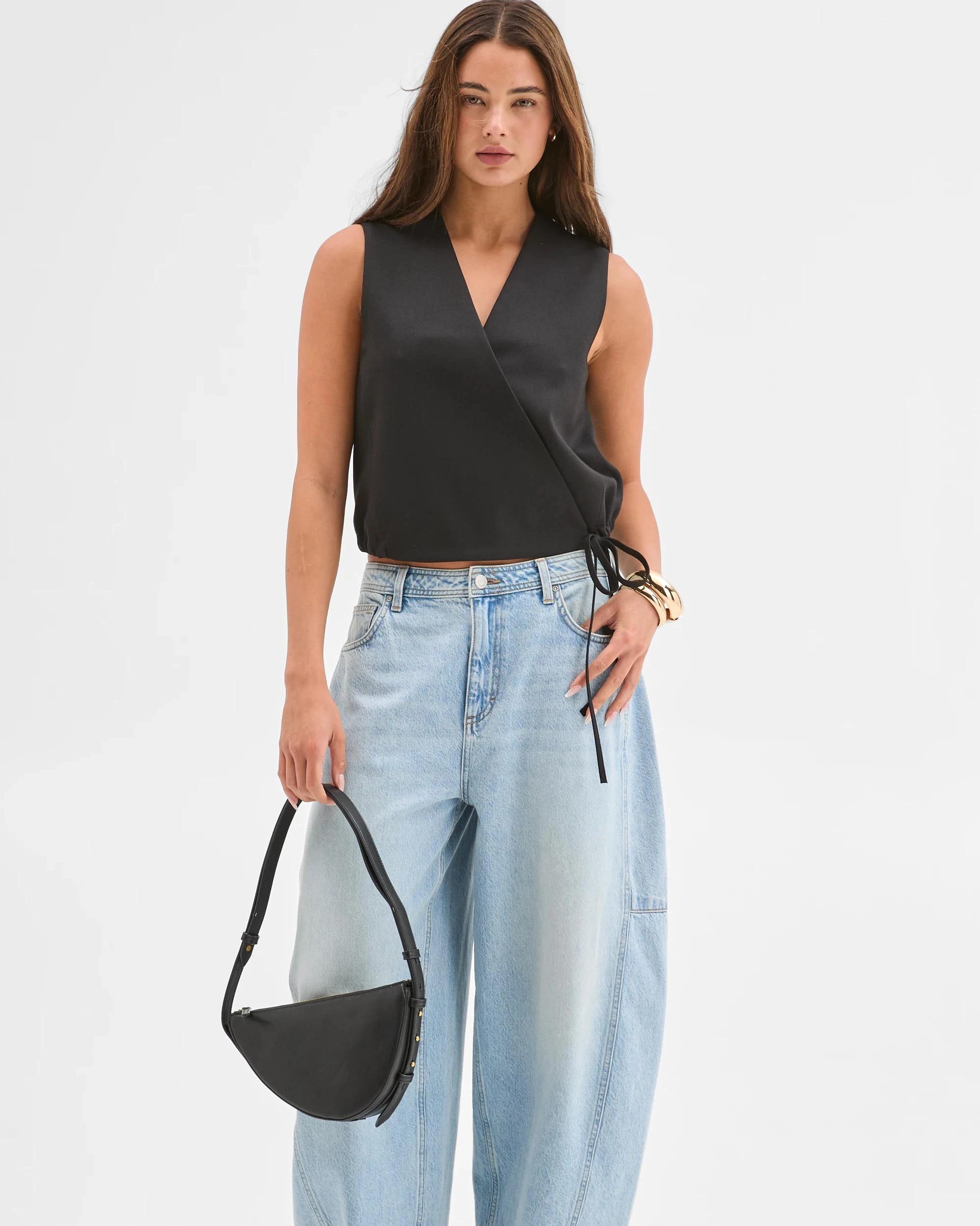 4 Lily Loves Wrap Tie Vest BLACK, 4 of 7