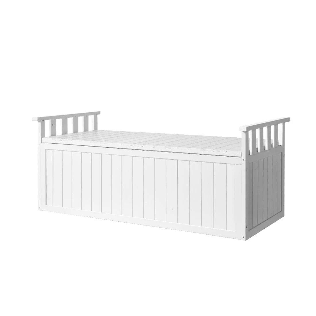 1 Gardeon Outdoor Storage Bench Box 129cm - White, 1 of 7