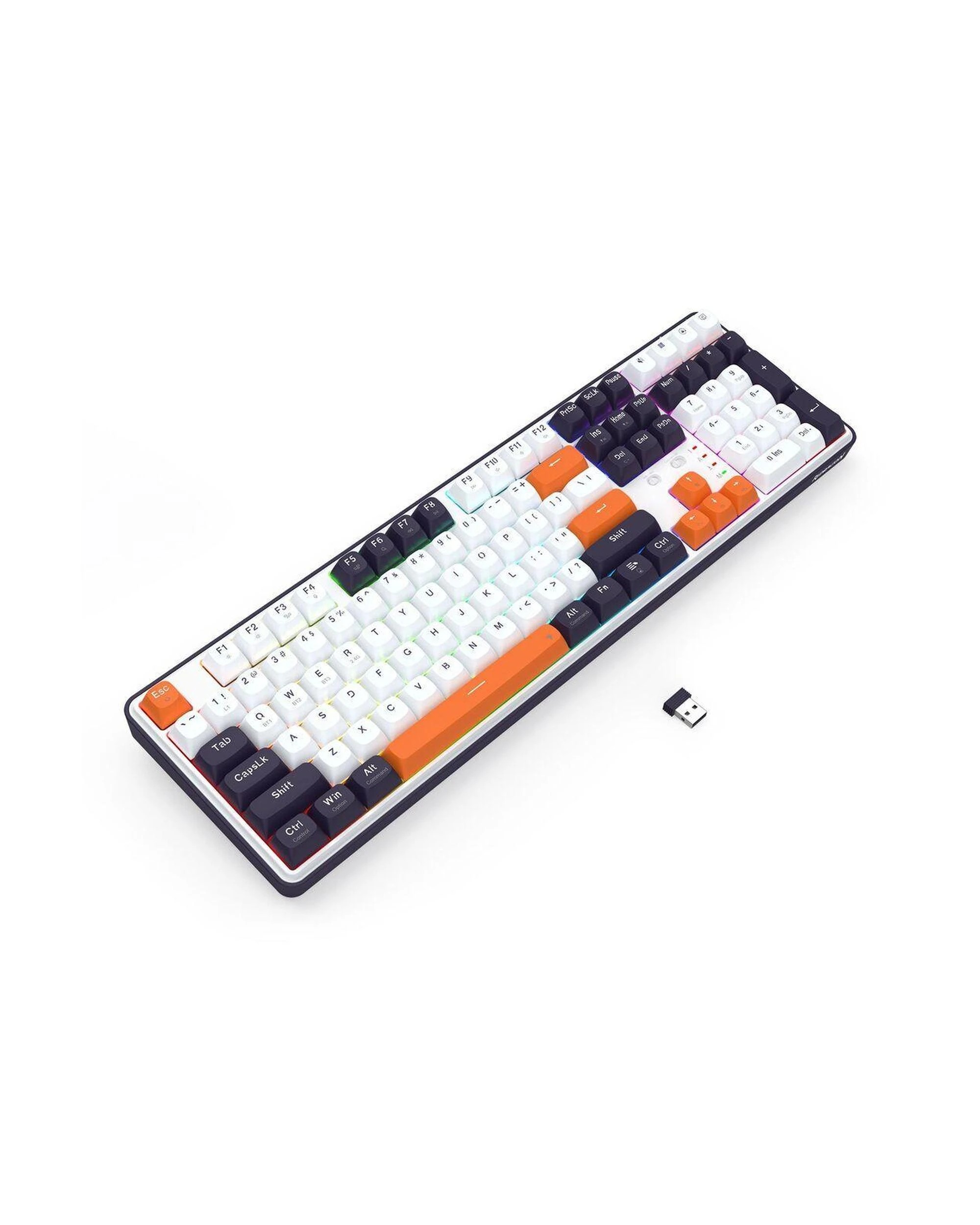 5 Redragon K689WBO RGB Pro Wyvern White 108Key Wireless Mechanical Keyboard, 5 of 10