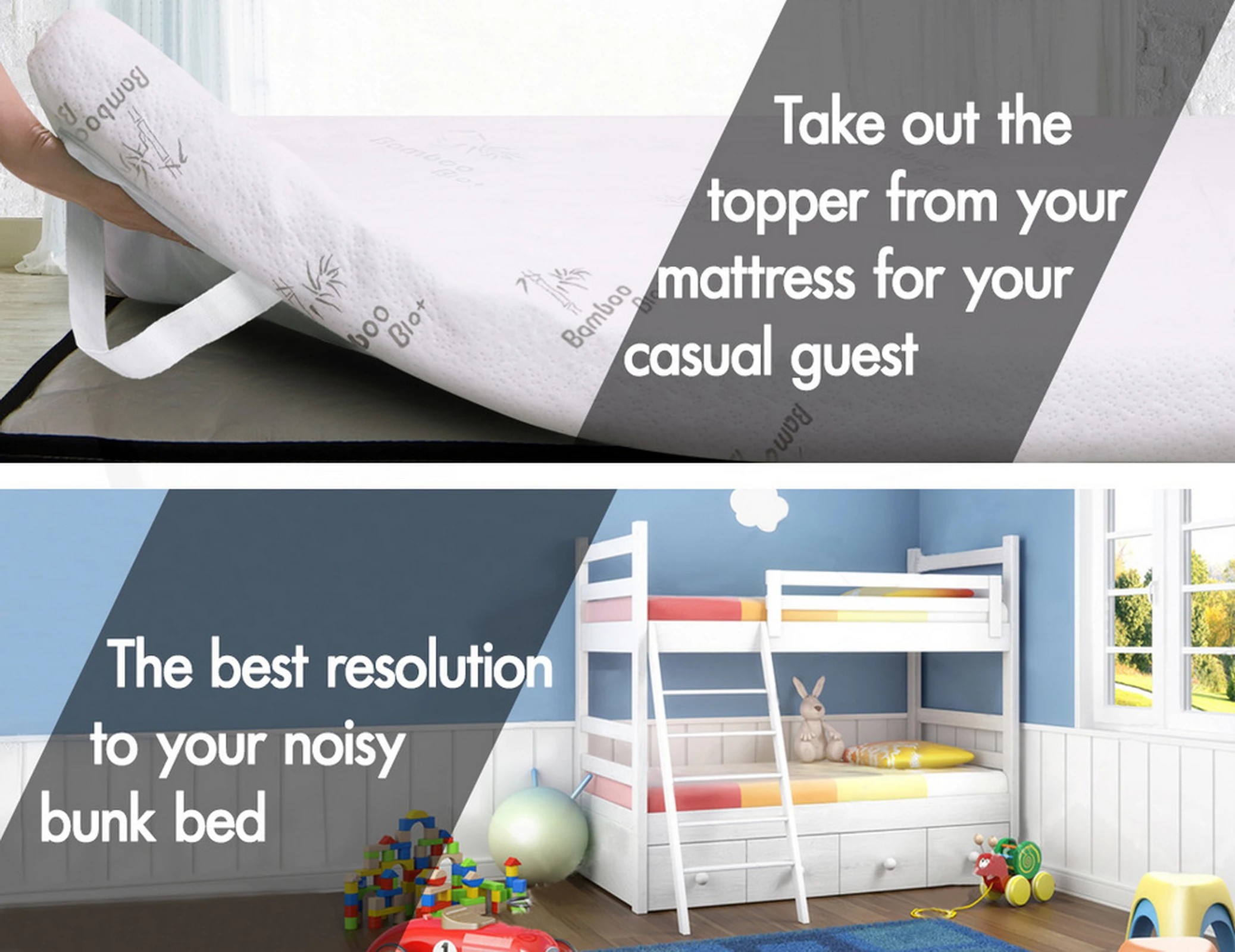 7 Starry Eucalypt 8cm Memory Foam Mattress Topper 7-Zone Graphite - Double Bed, 7 of 10