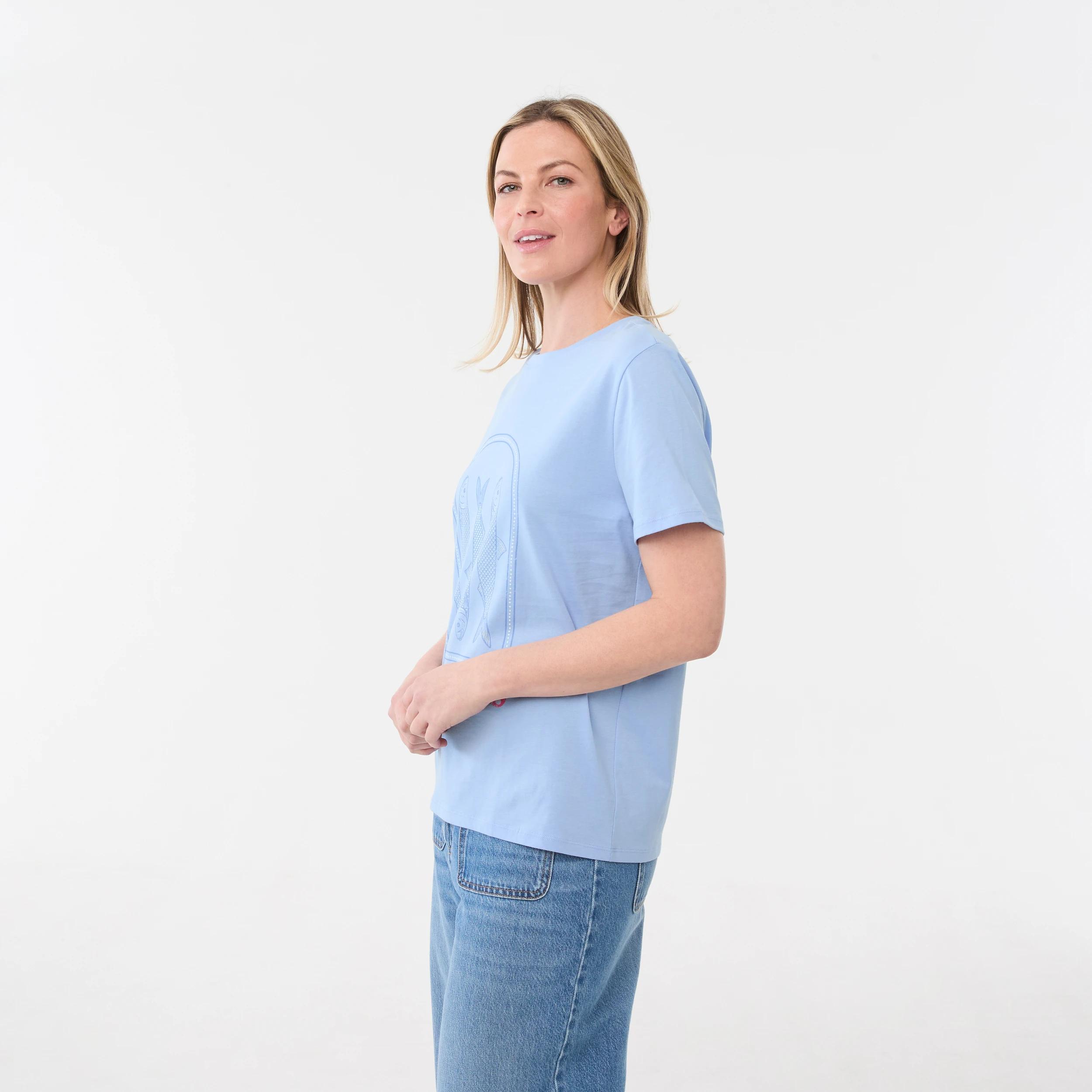 2 Short Sleeve Printed T-shirt SARDINAS BRUNI BLUE, 2 of 6