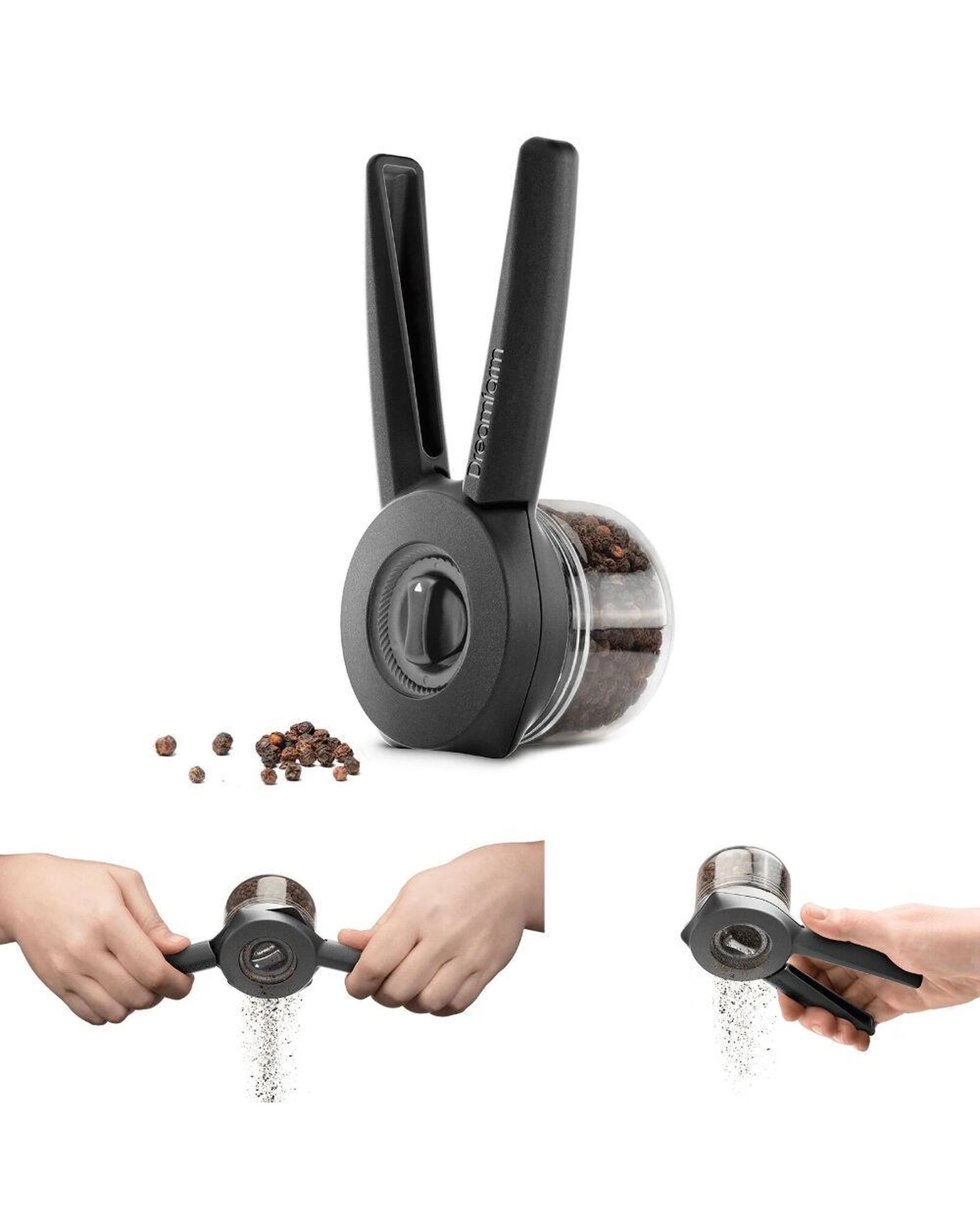 3 Dreamfarm Lite Ortwo Grinder  Black Set of 2, 3 of 9