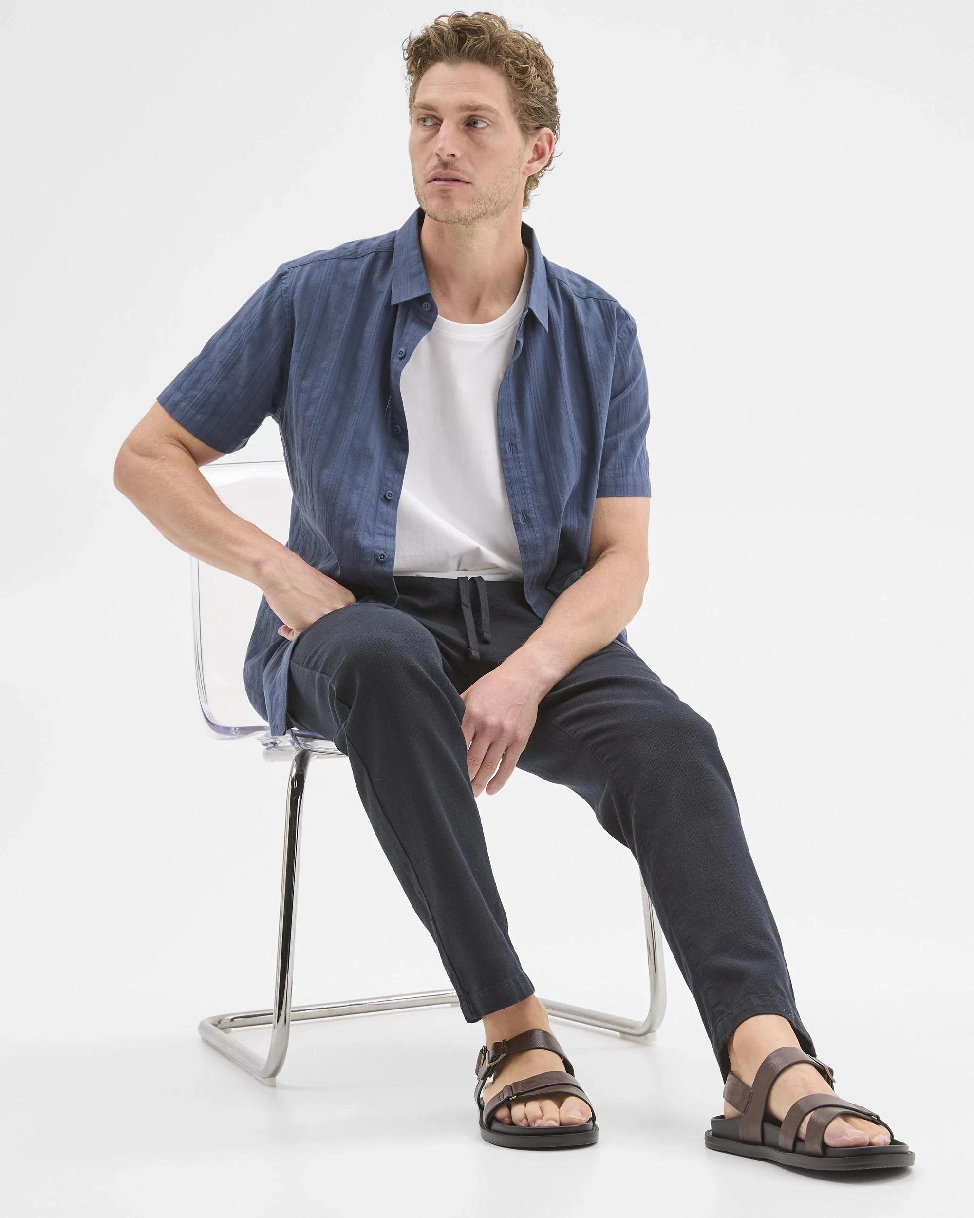 3 Target Australian Cotton Relaxed Textured Pants WASHED BLACK, 3 of 7