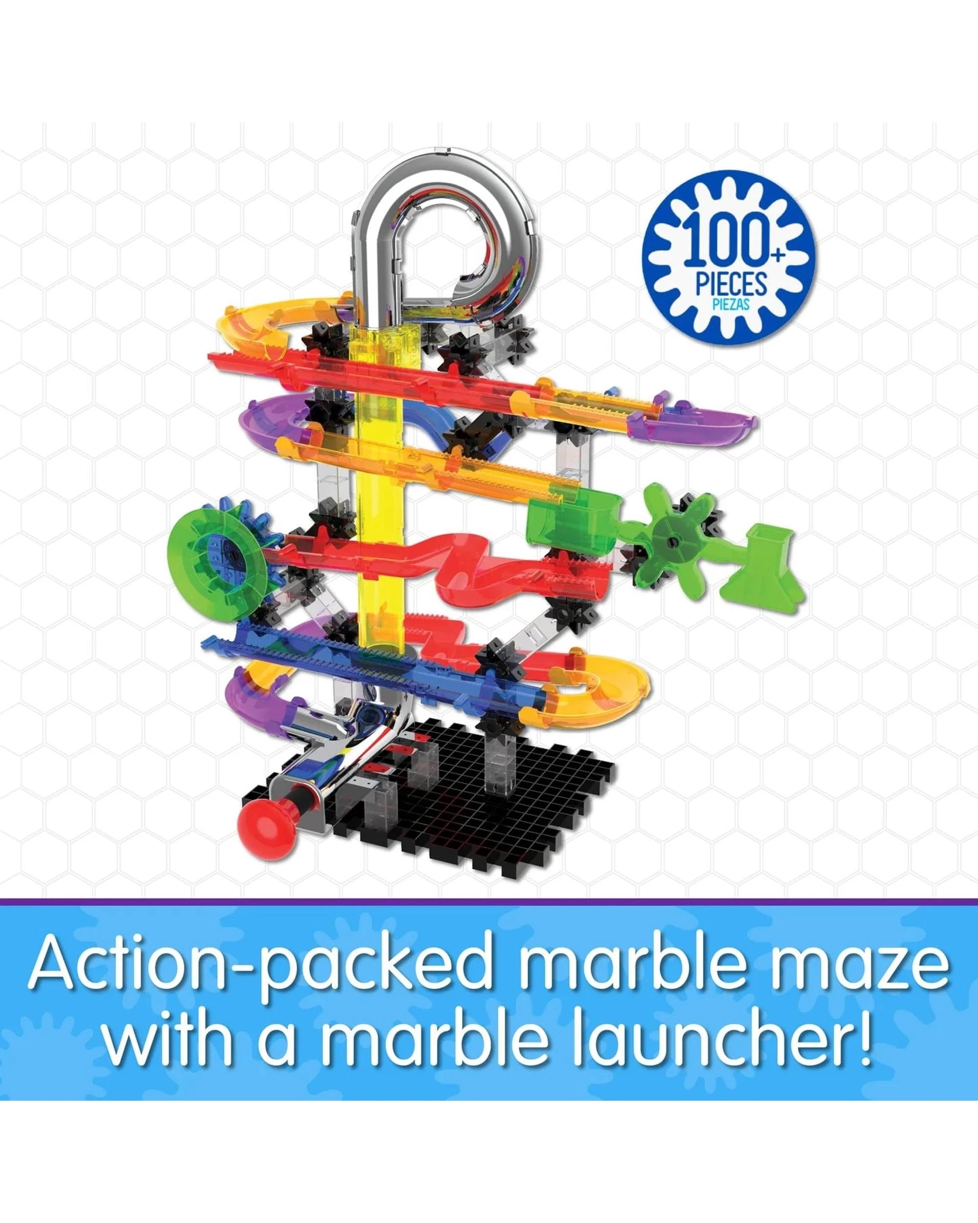 2 Techno Gears Marble Mania Hotshot 100+ Piece Marble Run Set, 2 of 5