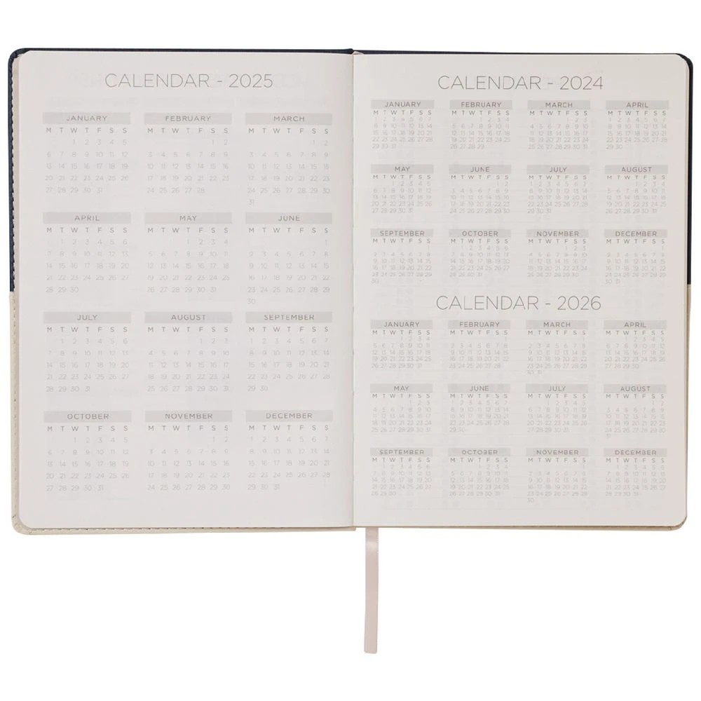 4 Otto A5 Week to View Two-tone Undated Diary 65 page Neutral, 4 of 7