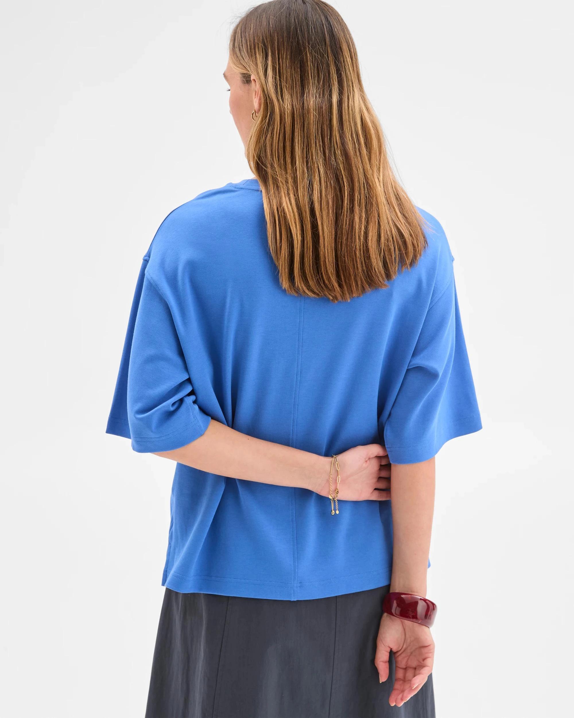 5 Target Australian Cotton Heavyweight Boxy T-Shirt BLUE BONNET, 5 of 5