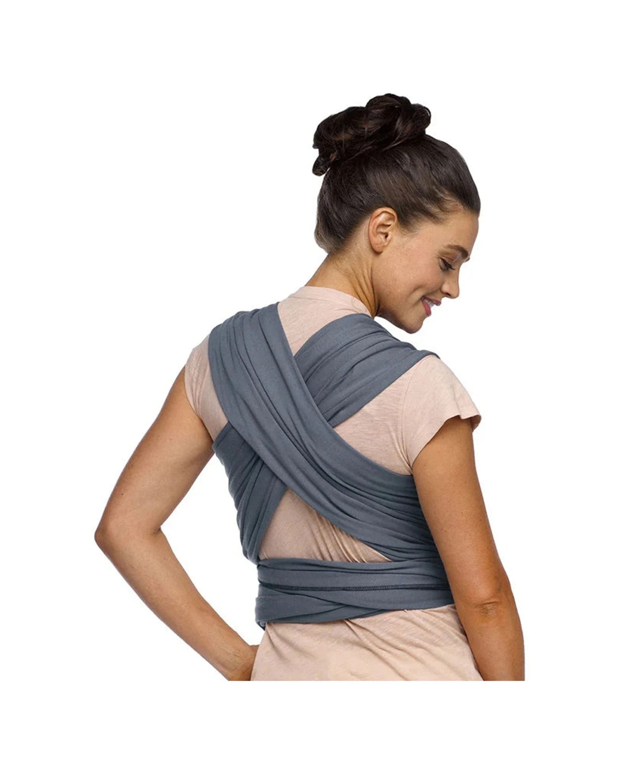 2 Babystudio Moby Classic Wrap Flint 100 Percent Cotton Soft Baby Sling Baby Carrier - Grey, 2 of 2