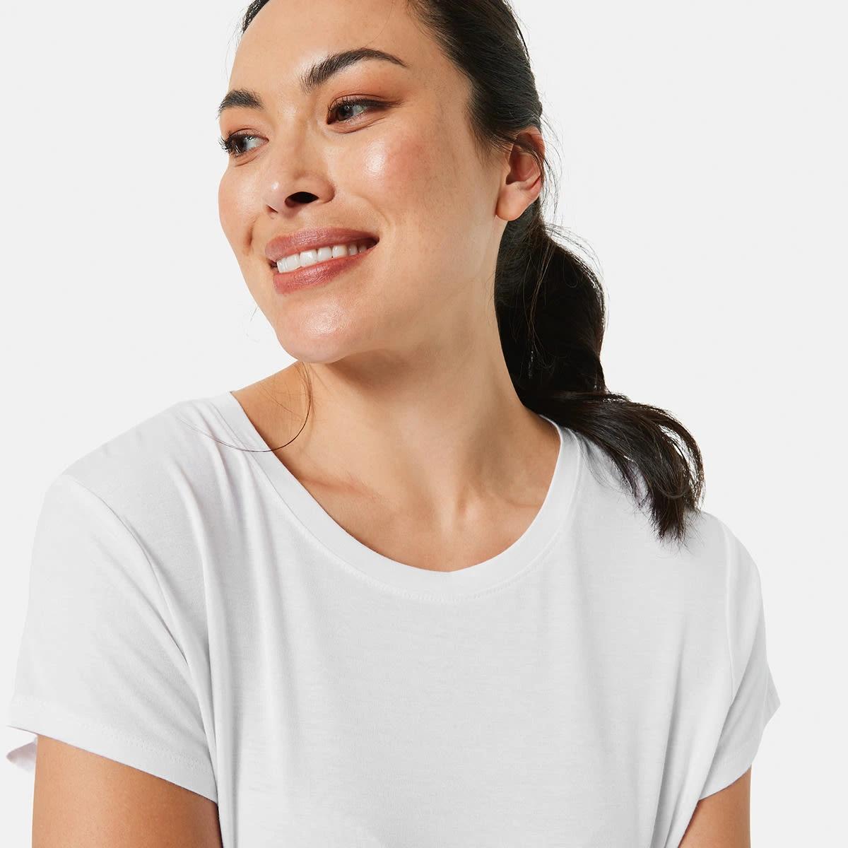 4 Active Womens Short Sleeve Mesh T-shirt WHITE, 4 of 5