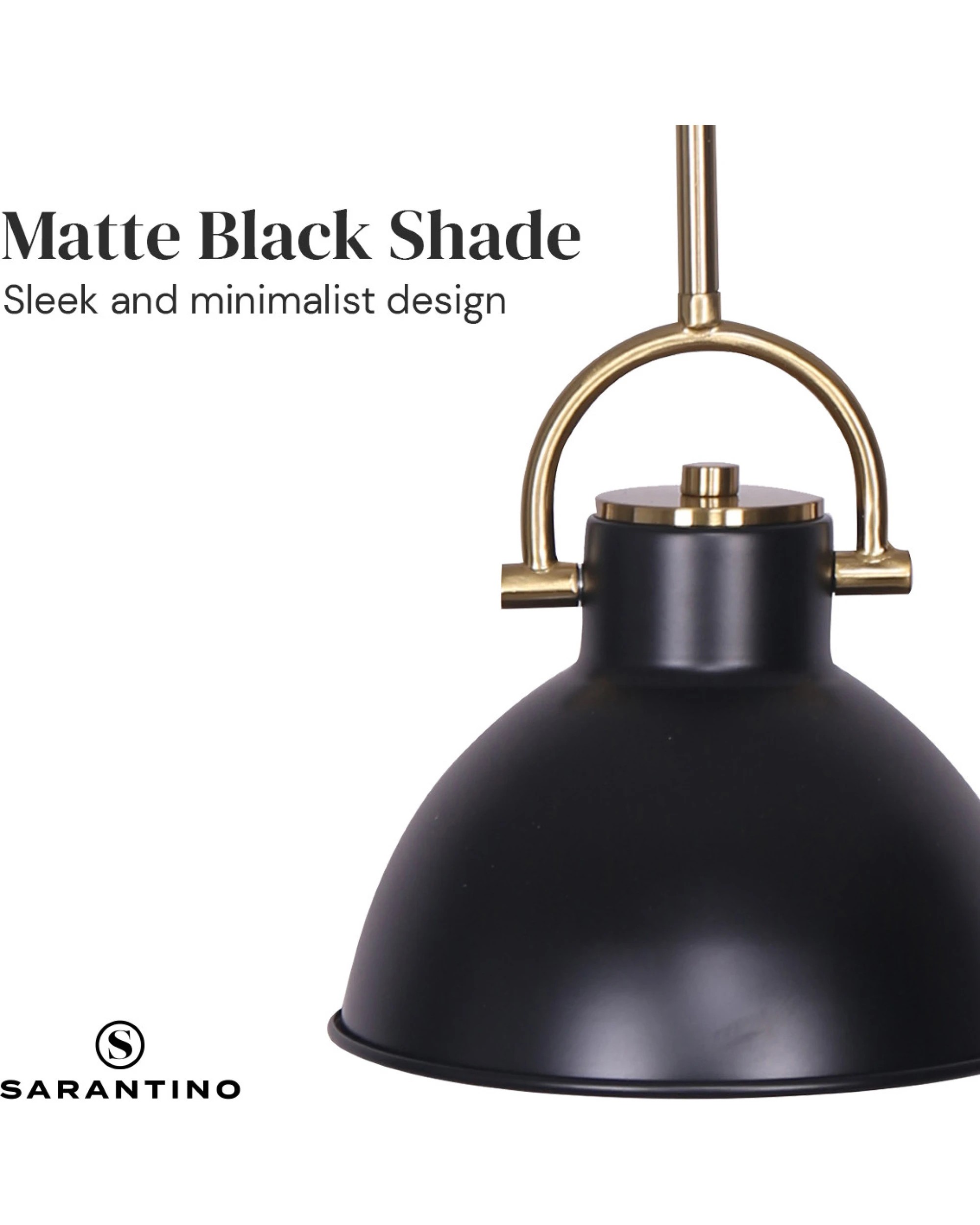 5 Sarantino Black And Gold Pendant Light, 5 of 10