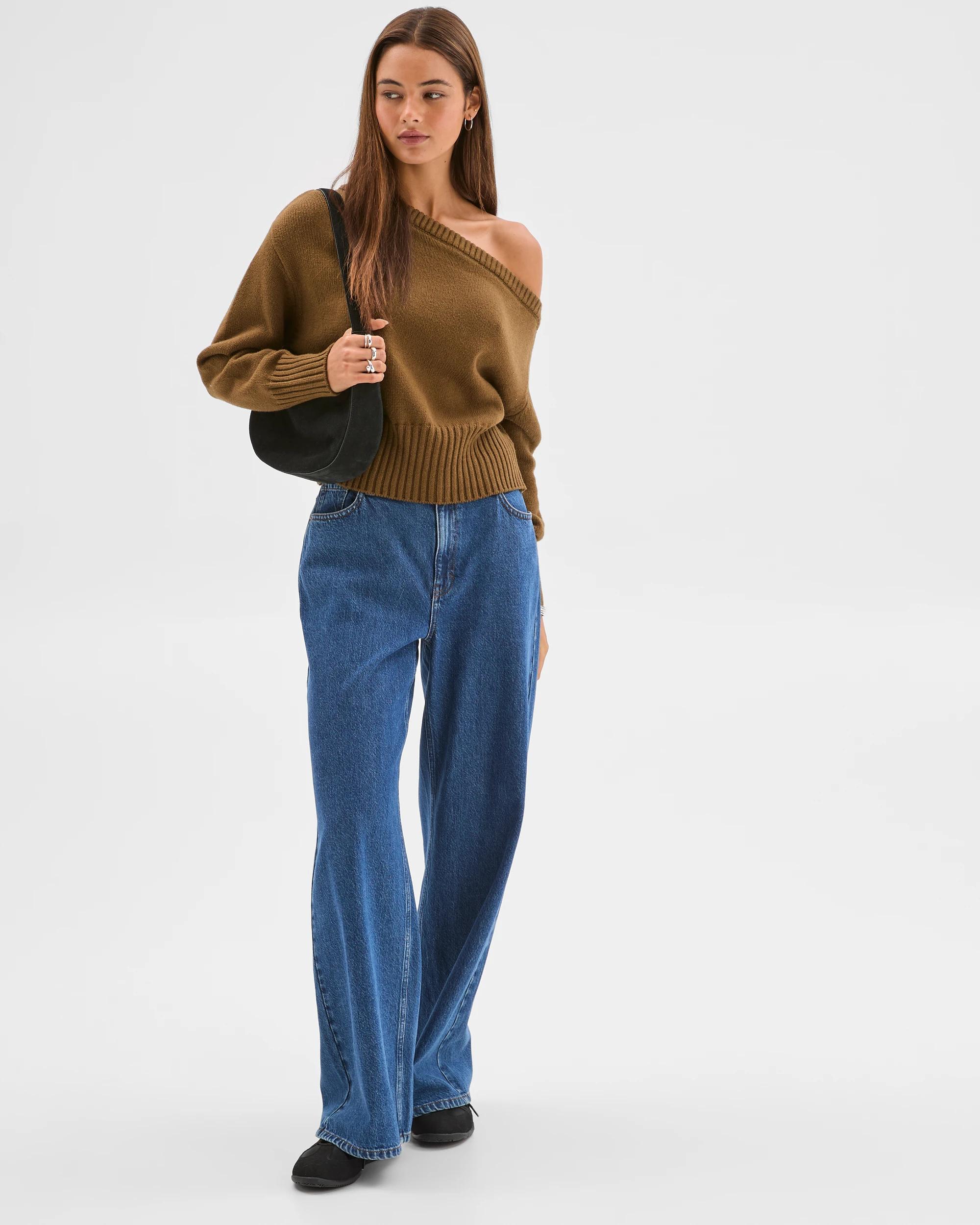 2 Lily Loves Off Shoulder Jumper DEEP MOSS, 2 of 7