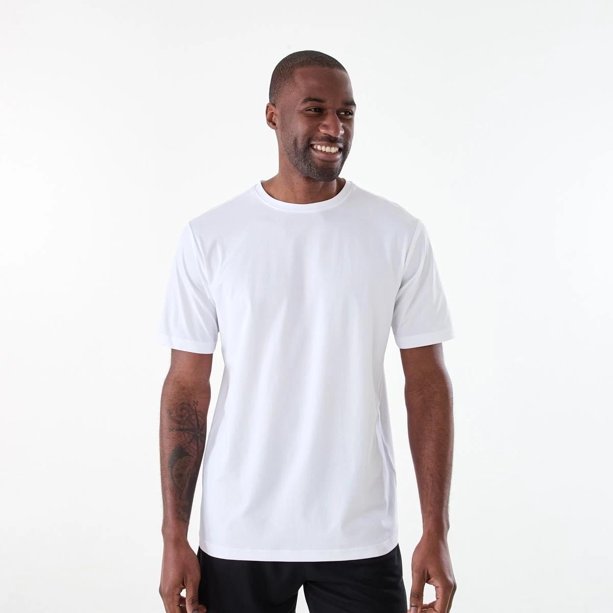 1 Active Mens Regular Training T-shirt WHITE, 1 of 6