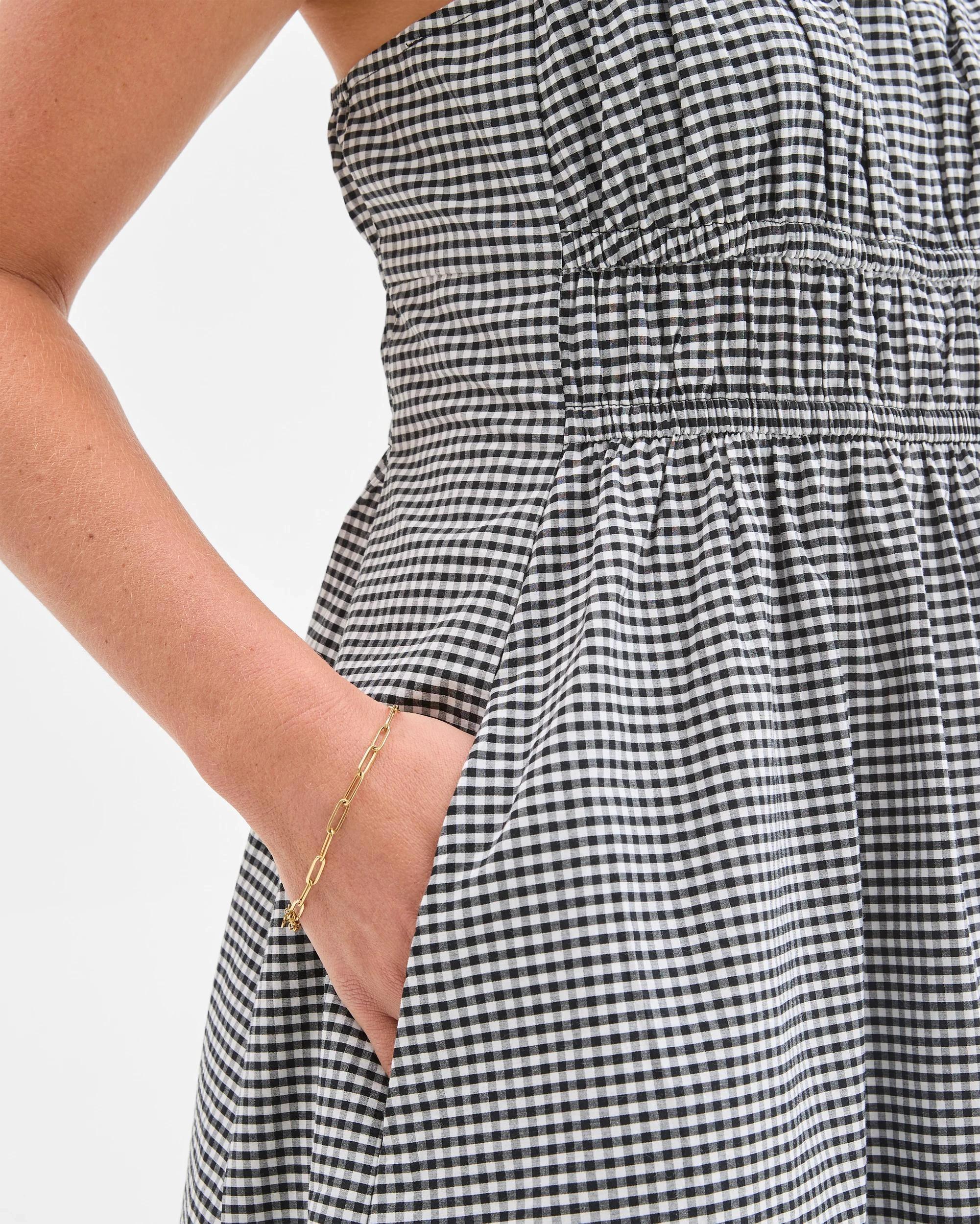 6 Target Woman Channel Tie Sleeveless Maxi Dress GINGHAM, 6 of 7