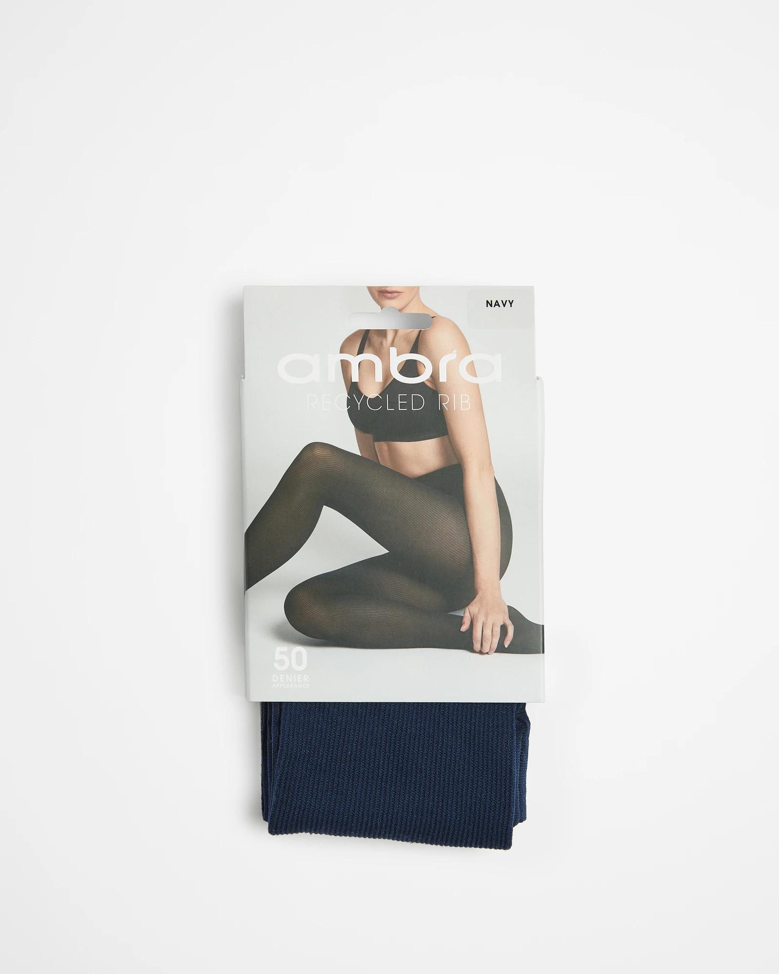 3 Recycled Rib Tights - Ambra NAVY BLUE, 3 of 3
