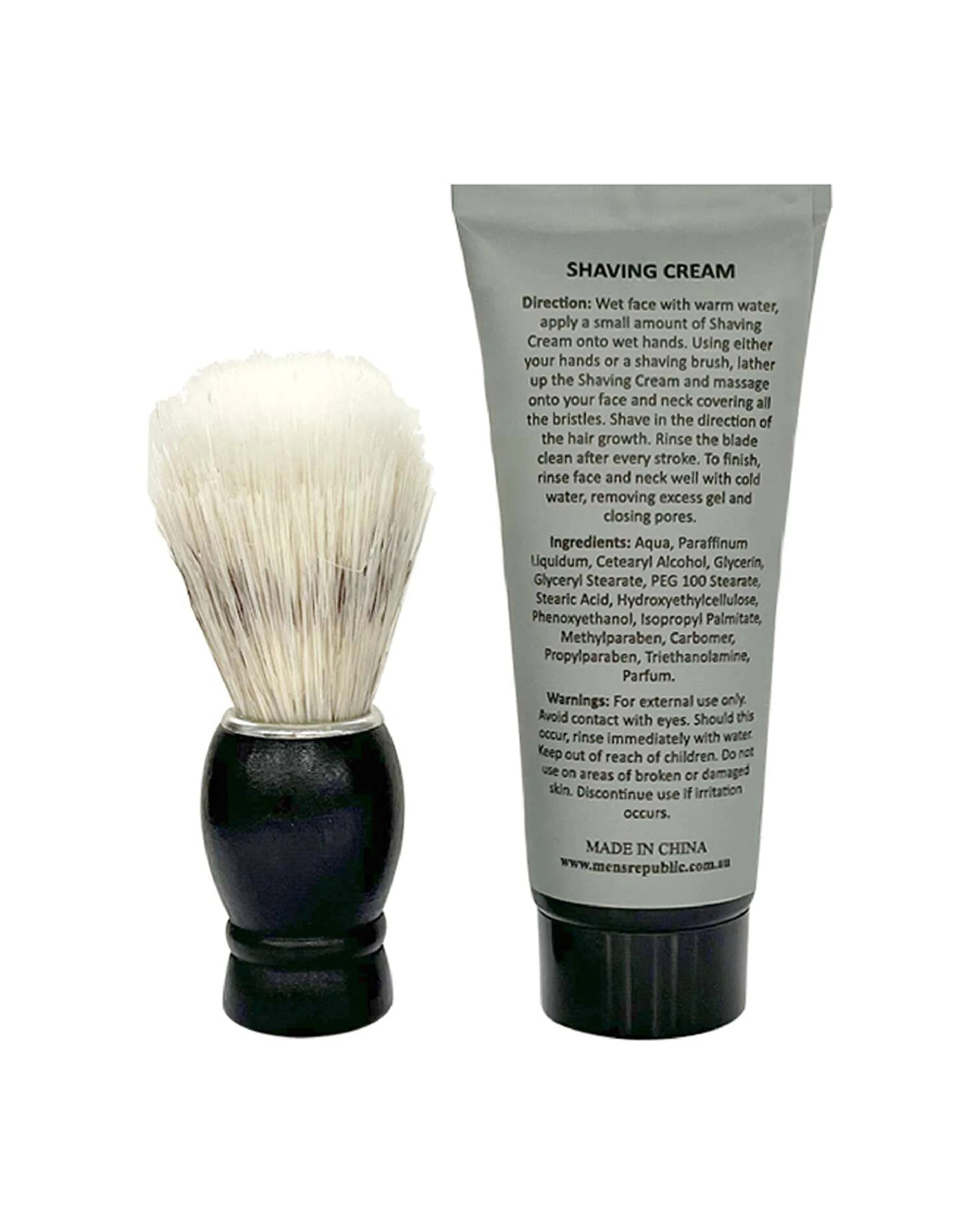 3 Mens Republic Mug With Shaving And Beard Brush Set Complete Grooming Kit 75Ml Aromatic Shave Beard Brush Enamel Mug, 3 of 4