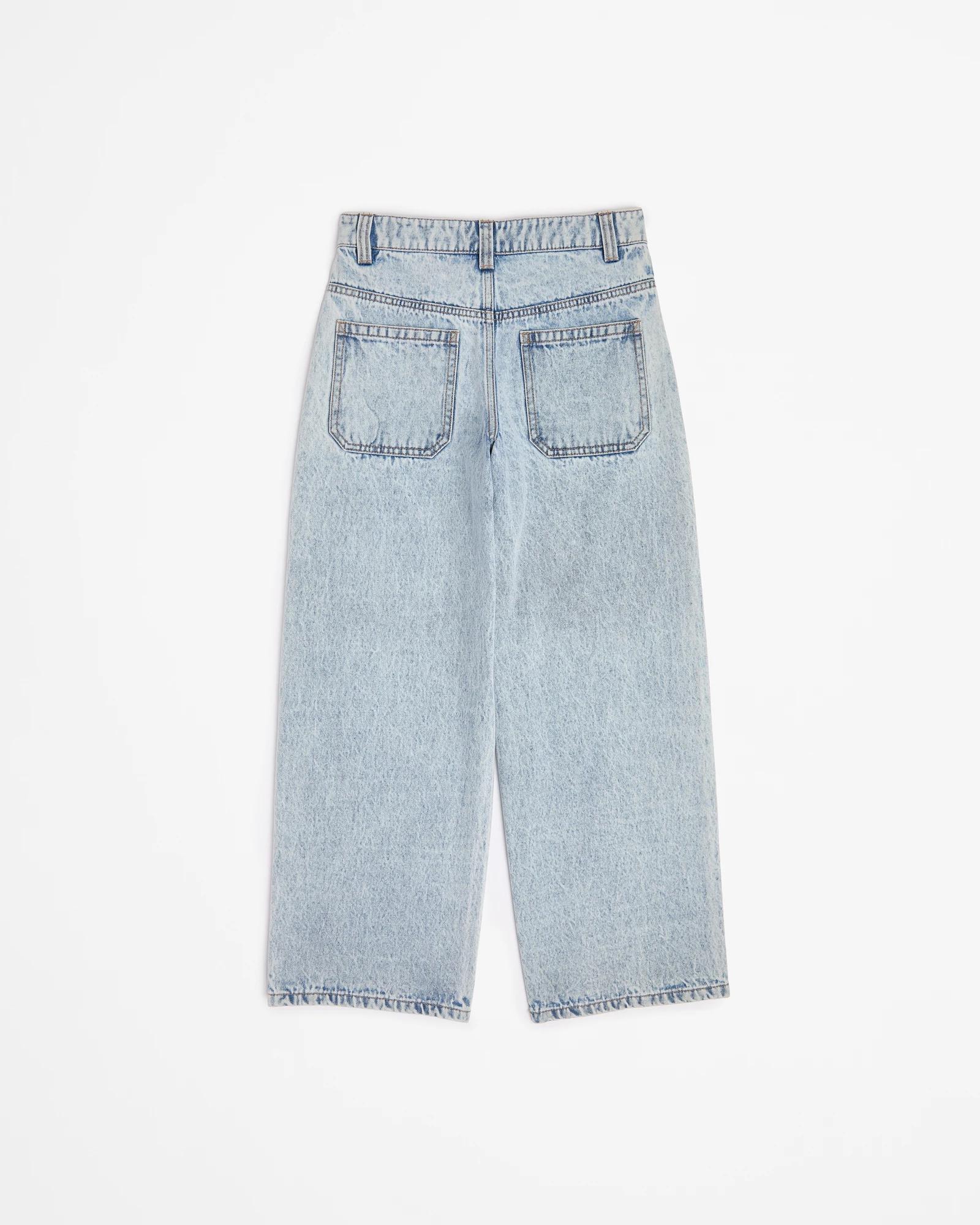 3 Target Denim Boys' Wide-fit Black Denim Jeans, Adjustable Waistband LIGHT WASH, 3 of 3