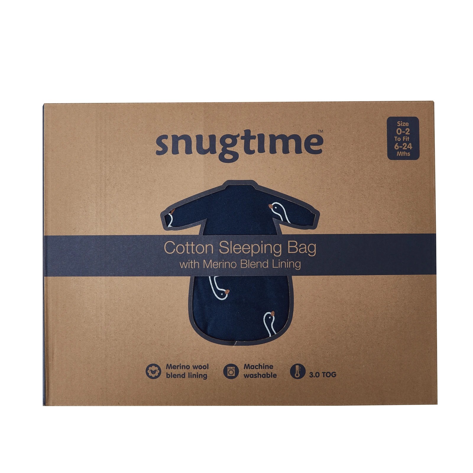 2 Snugtime Merino Lined Full Sleeves Padded Sleeping bag Duck, 2 of 7