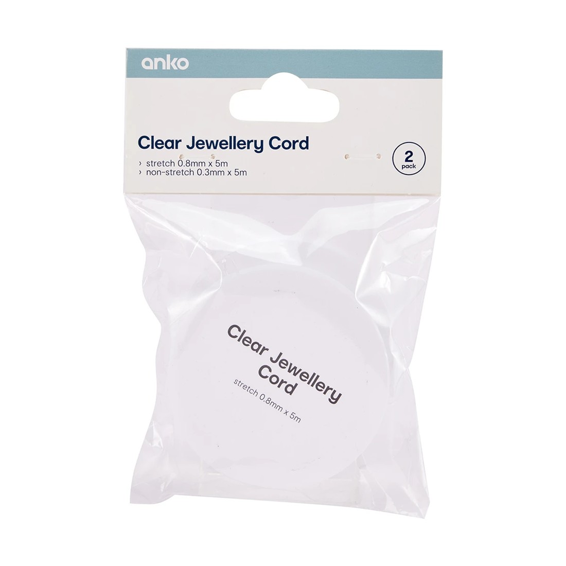 1 2 Pack Clear Jewellery Cord, 1 of 6