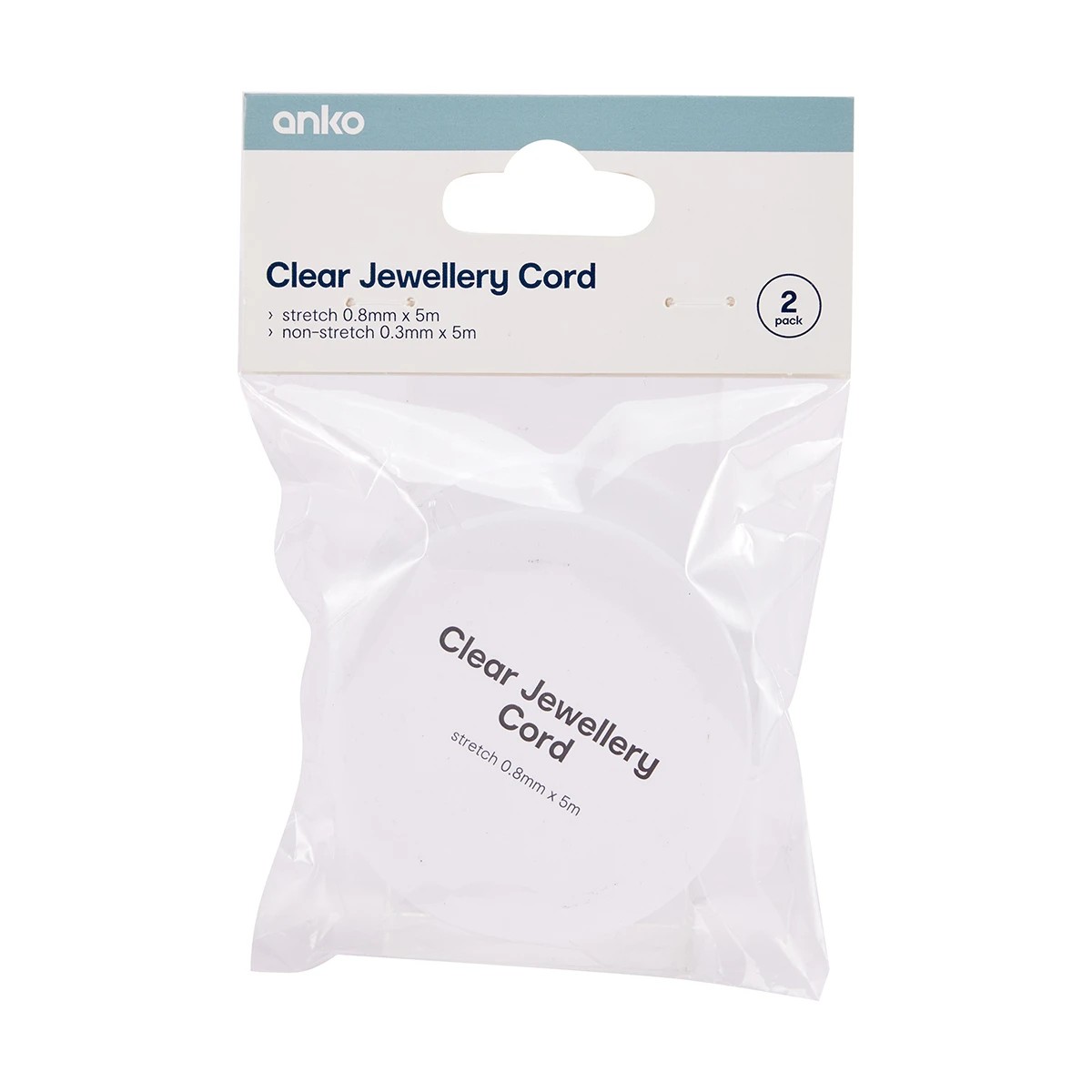 1 2 Pack Clear Jewellery Cord, 1 of 6