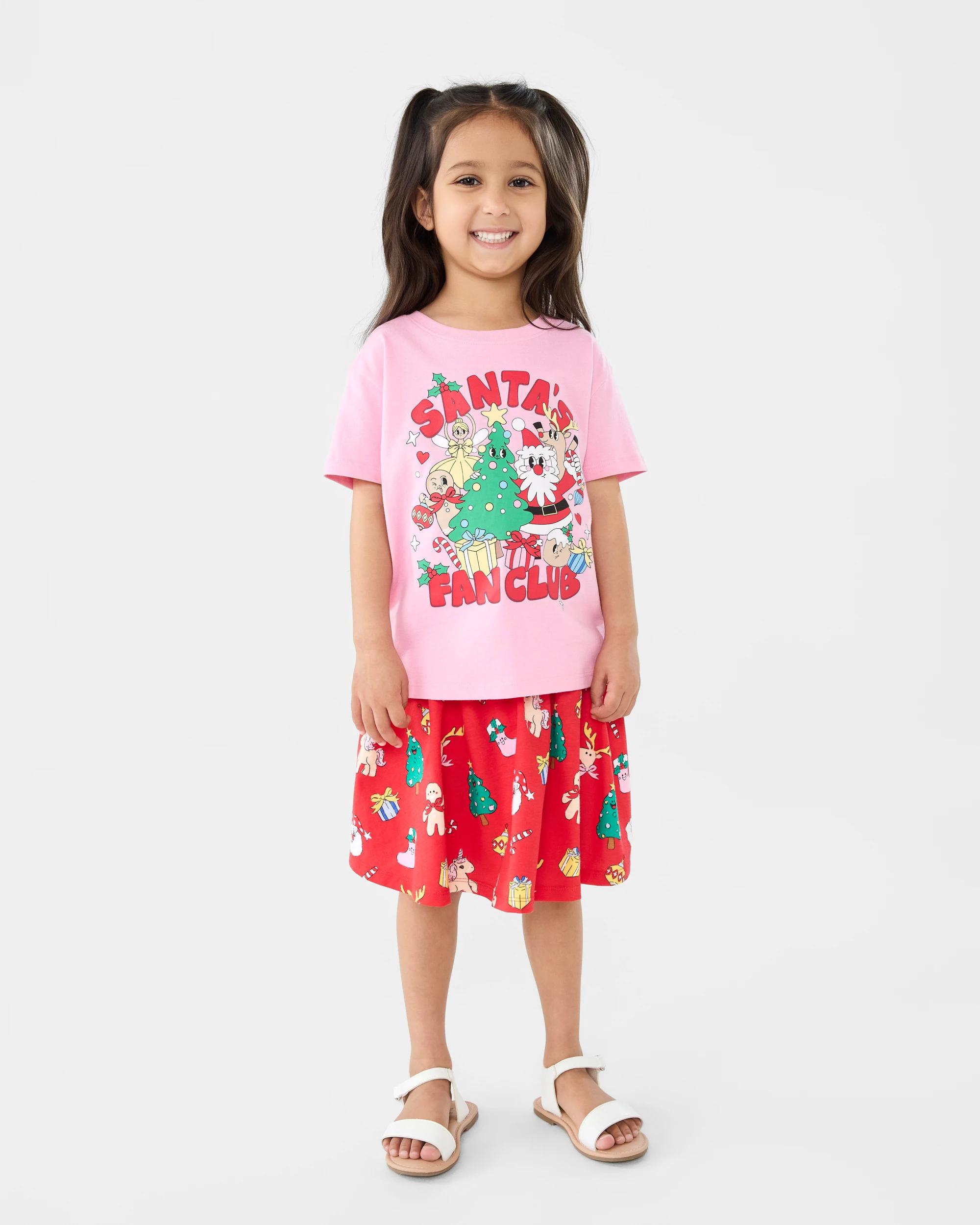 5 Christmas Print T-shirt Pnk Chrctr, 5 of 6