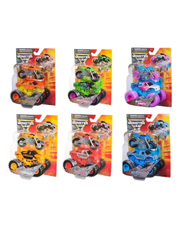 Monster Jam 1:64 Scale Truck and Bike Set - Asso