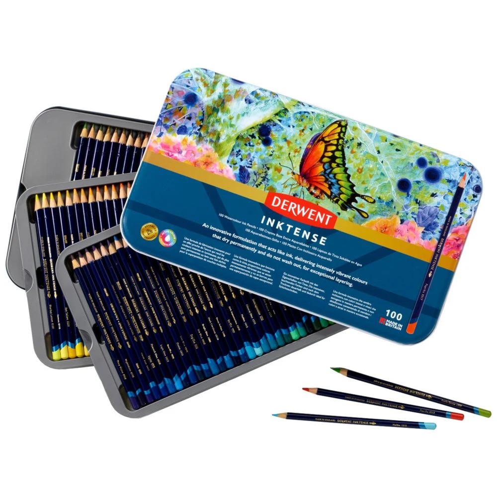 4 Derwent Inktense Pencils 100 Pack, 4 of 5