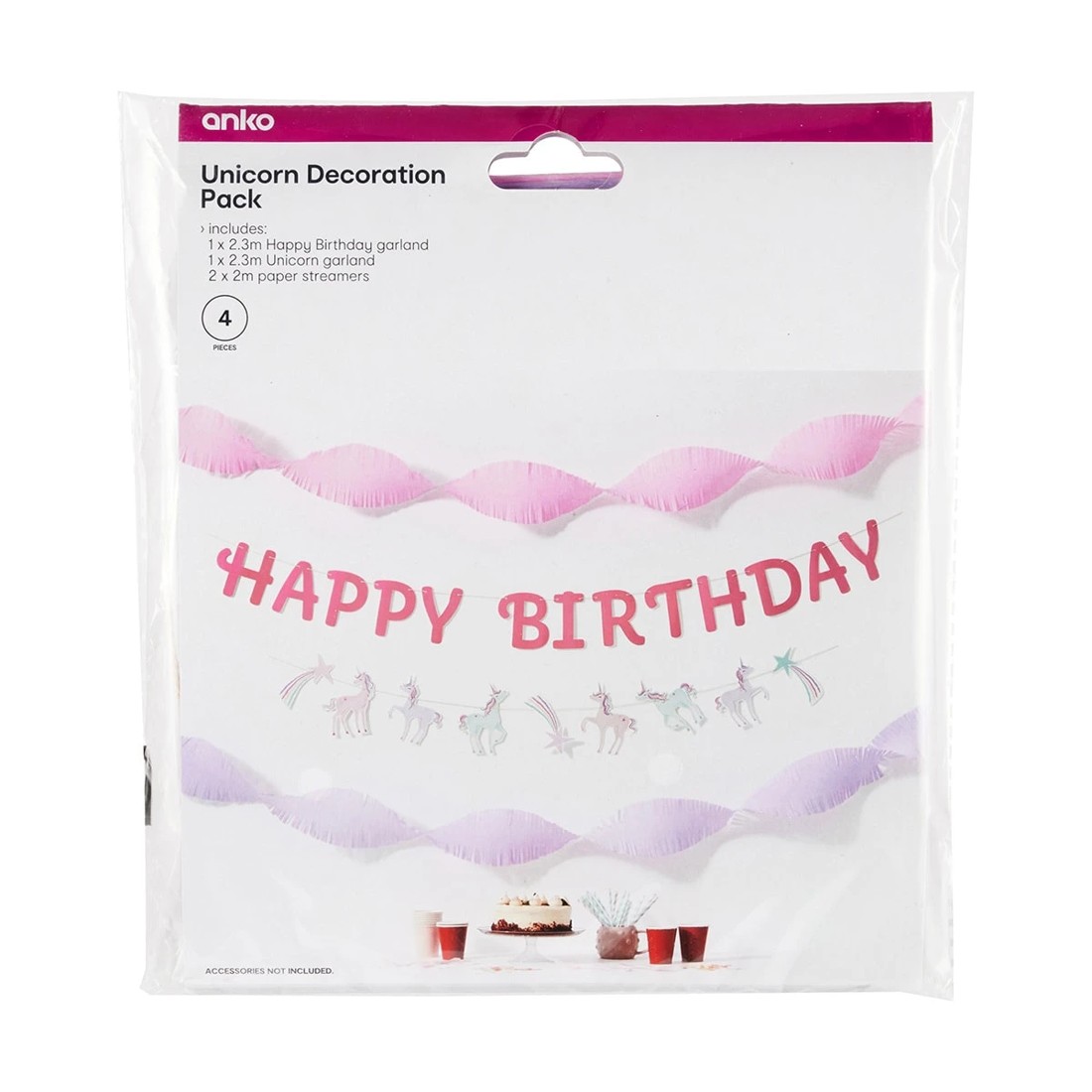 7 4 Piece Unicorn Decoration Pack, 7 of 7