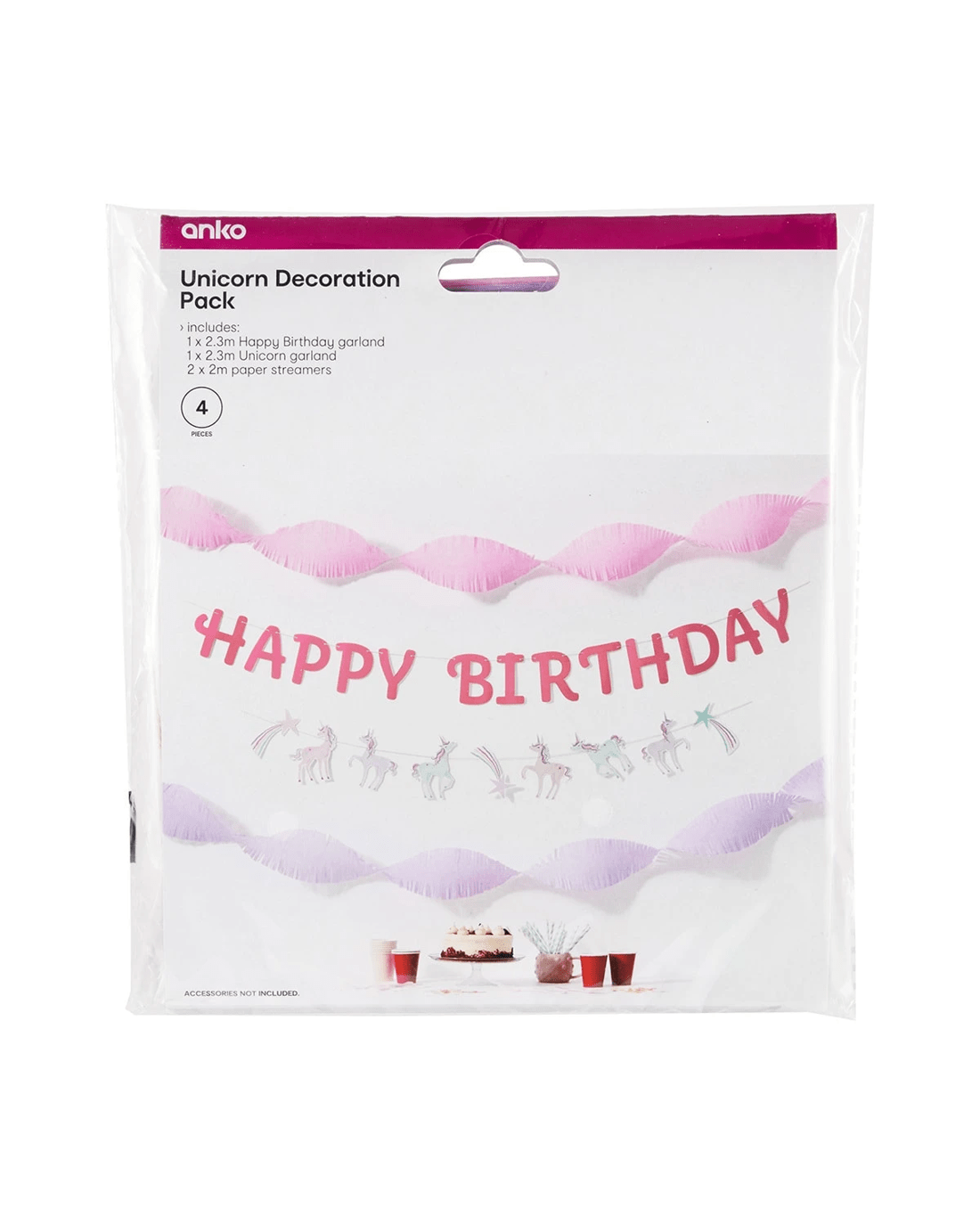 7 4 Piece Unicorn Decoration Pack, 7 of 7