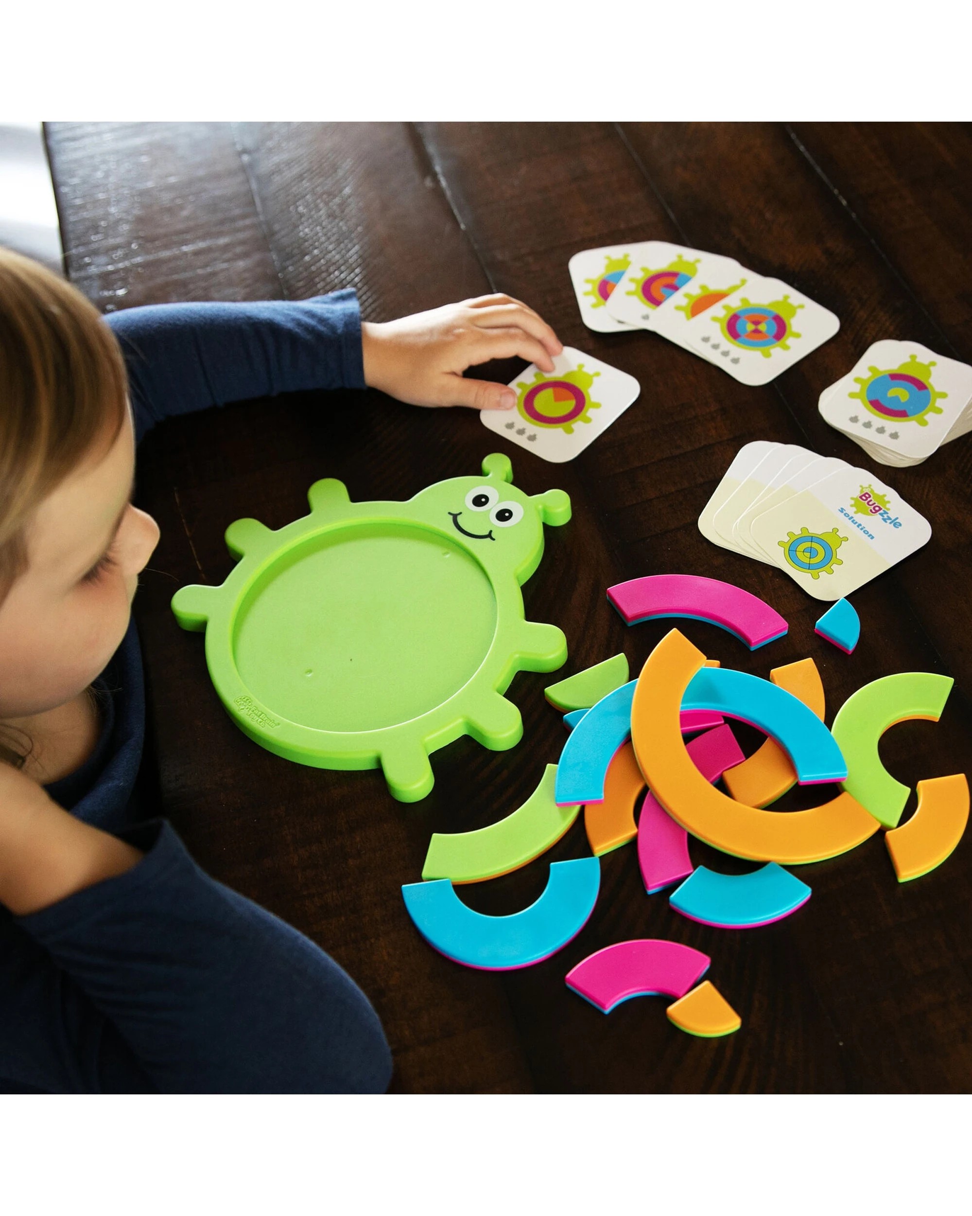 8 Fat Brain Toy Co. Bugzzle Kids Puzzle Semi-Circular Pieces Tray 40 Challenges - Multi, 8 of 8