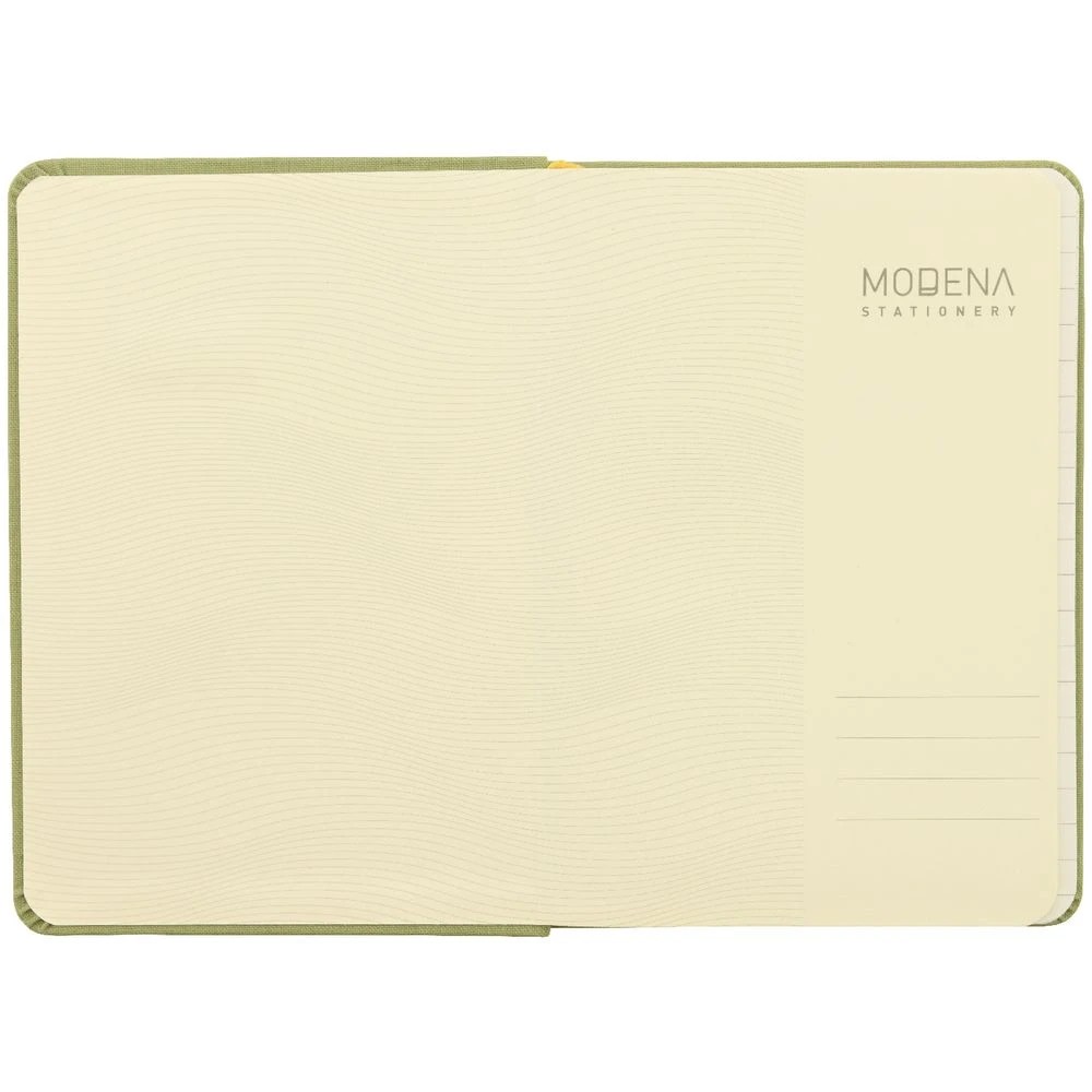 3 Modena A6 Linen Ruled Notebook Sage, 3 of 5