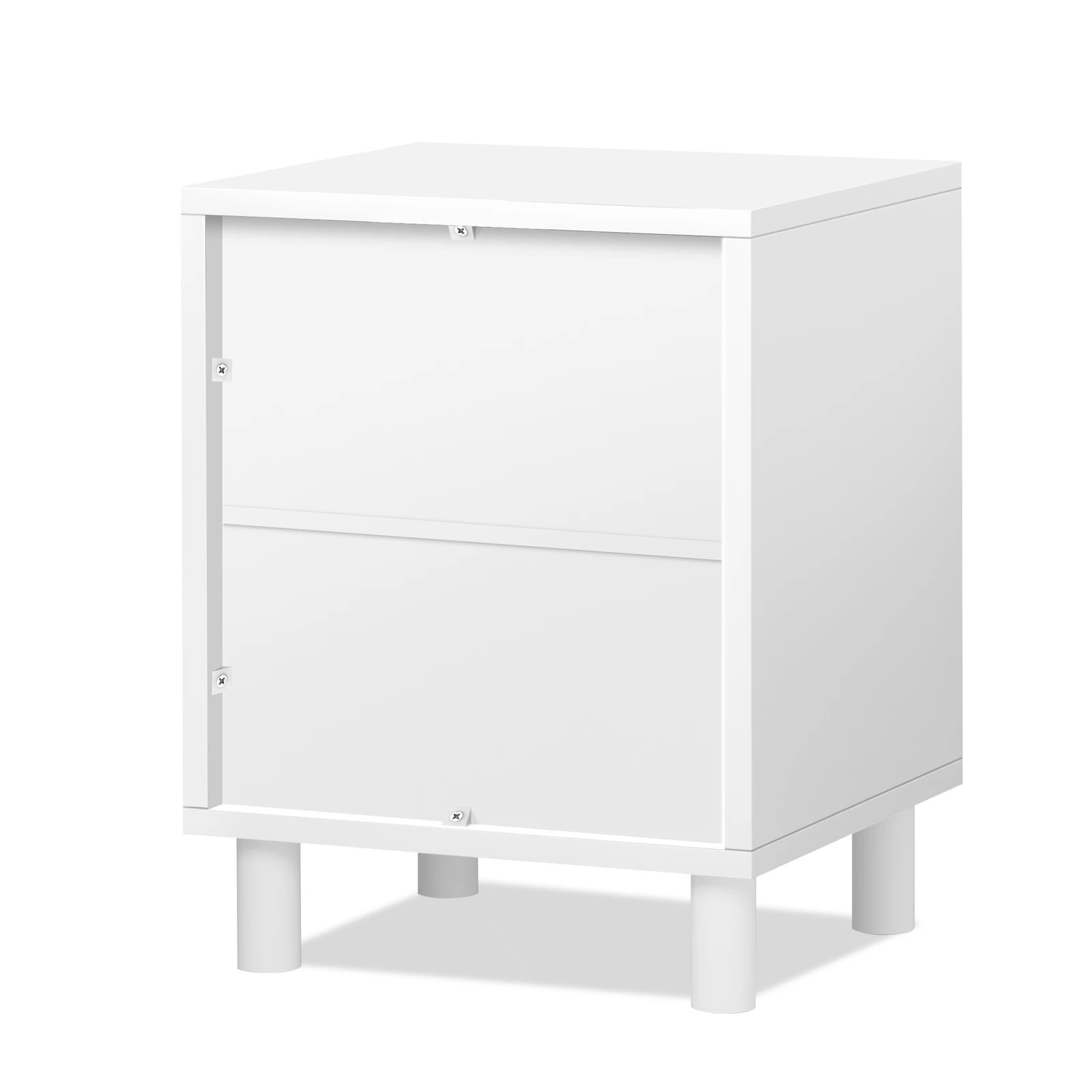 10 Alfordson 2x Bedside Table Side Storage Nightstand 2 Drawers Cabinet - White, 10 of 10