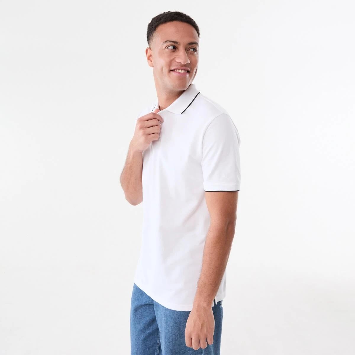 2 Pique Polo Shirt WHITE, 2 of 5