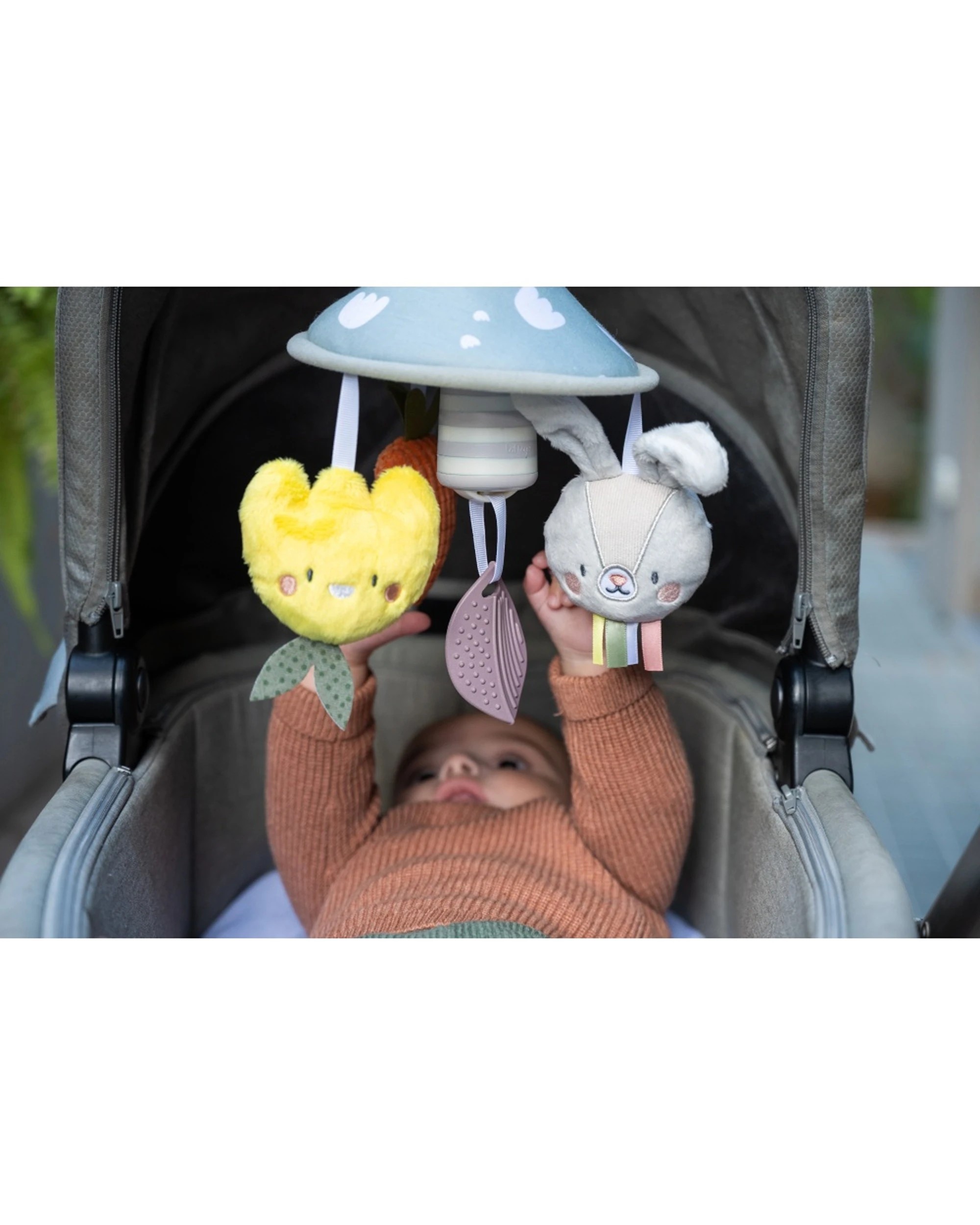 6 Taf Toys Garden Pram Mobile Soft Plush Hanging Toy Extra Large Clip Attachment - Multi, 6 of 6