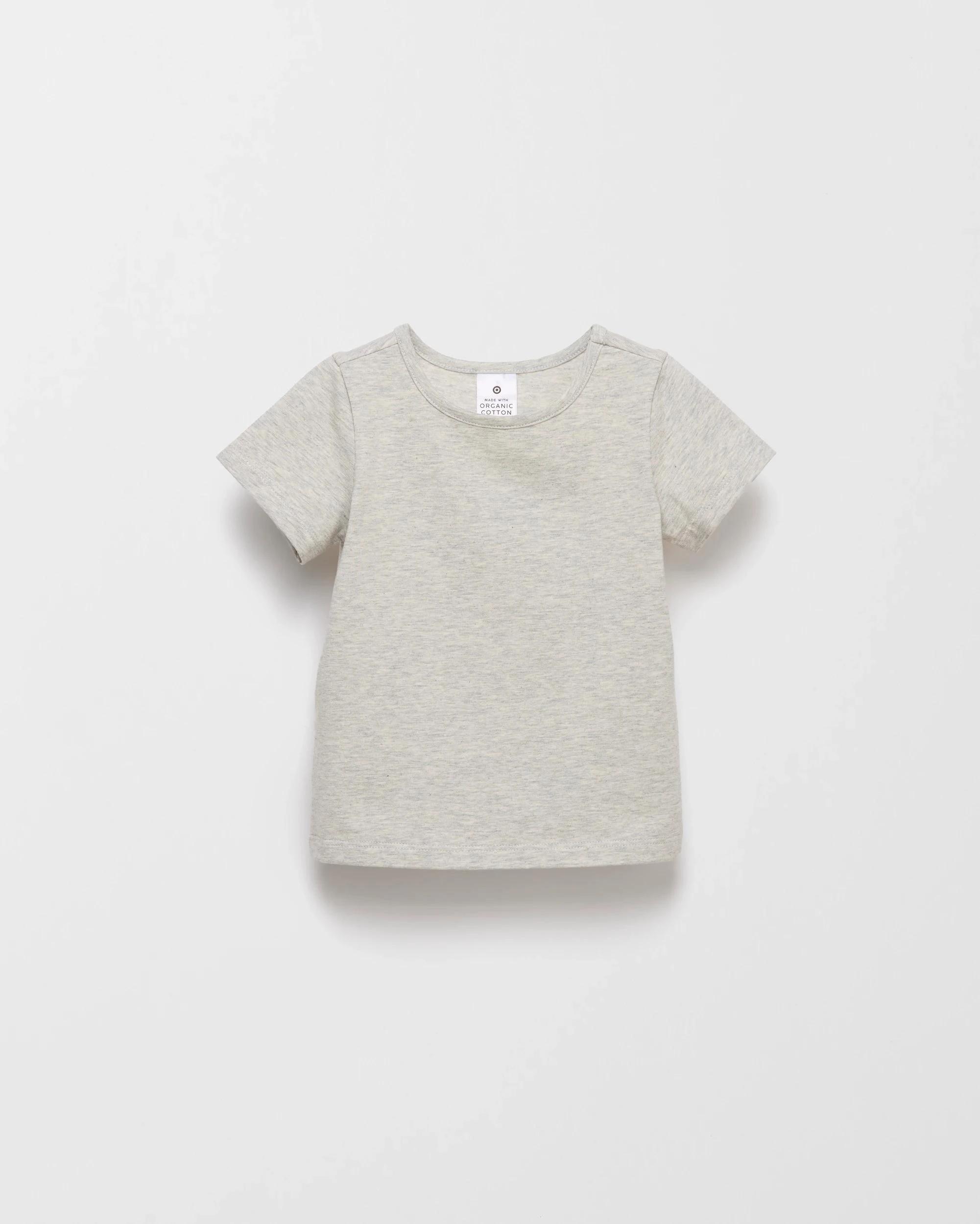 3 Target Baby Baby Organic Cotton Plain T-shirts 3 Pack WHITE/GREY MARLE/BLACK, 3 of 4